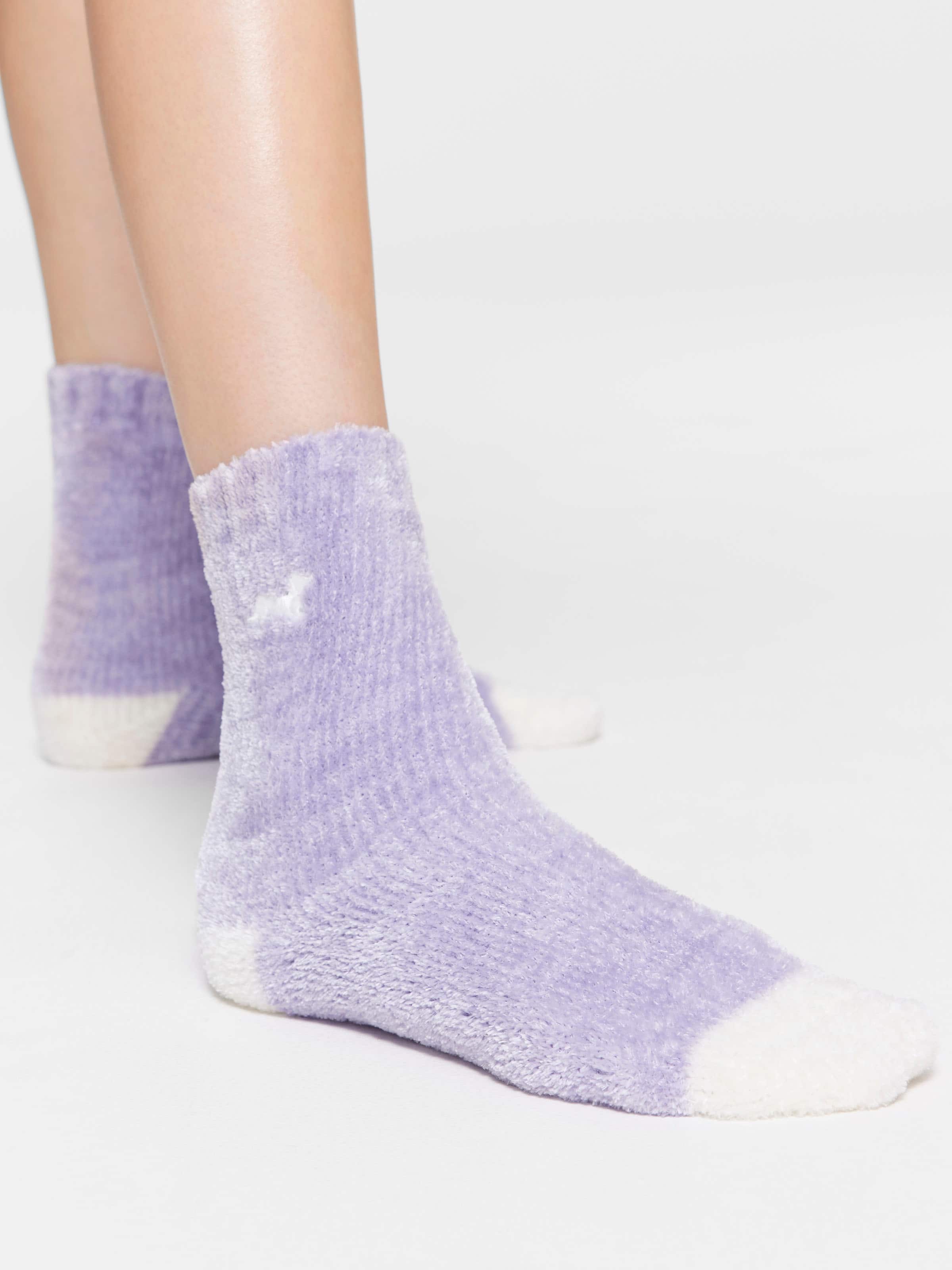 Soft Chenille Lilac Mid Sock