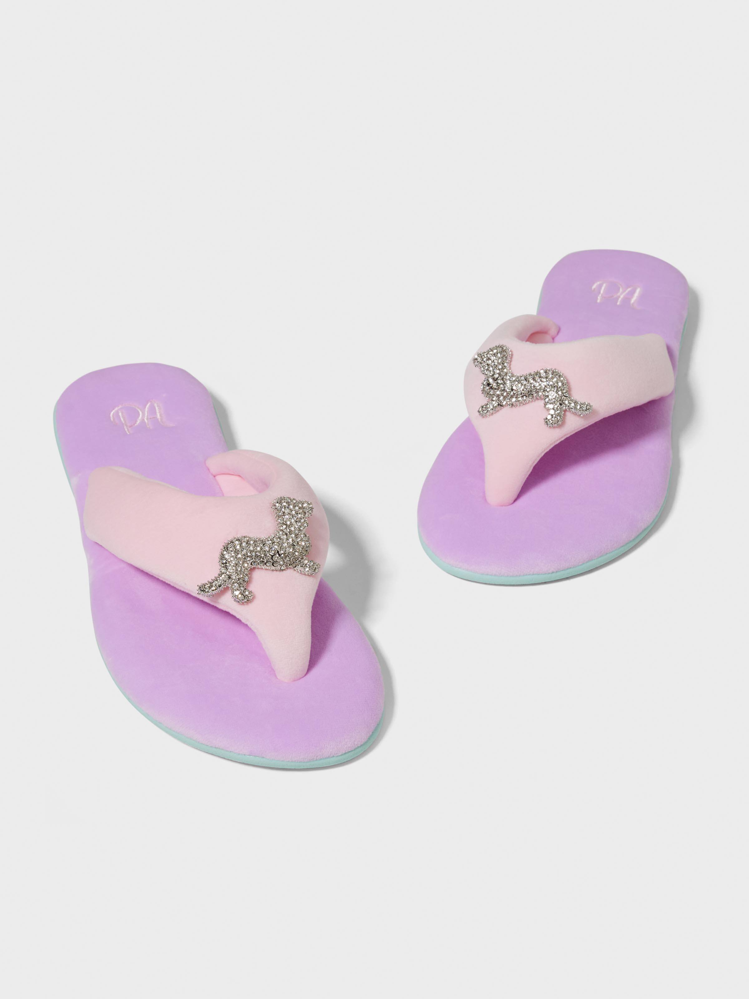 Velour Penny Slipper