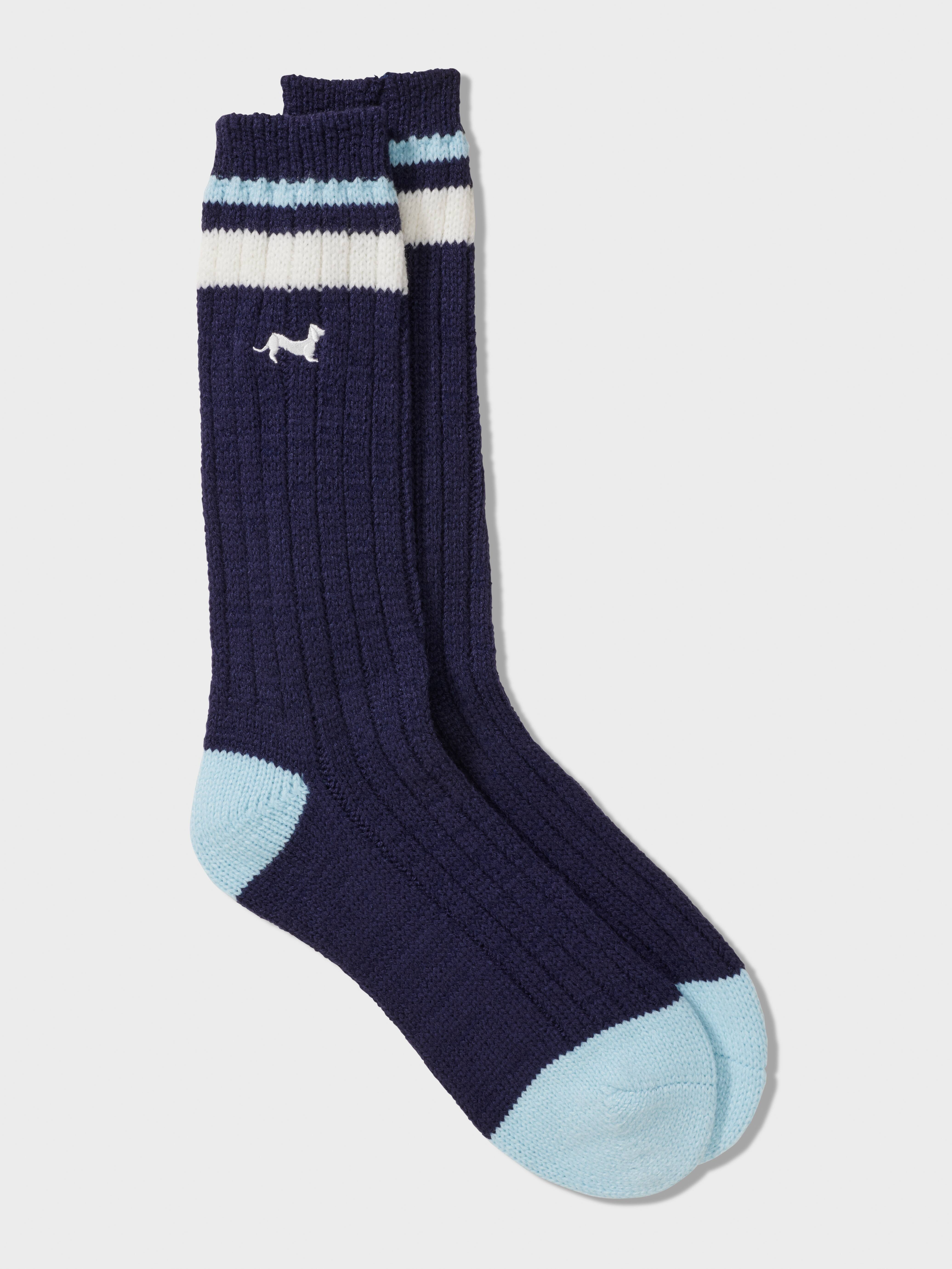 Image for Navy Rib Sock from Peter Alexander