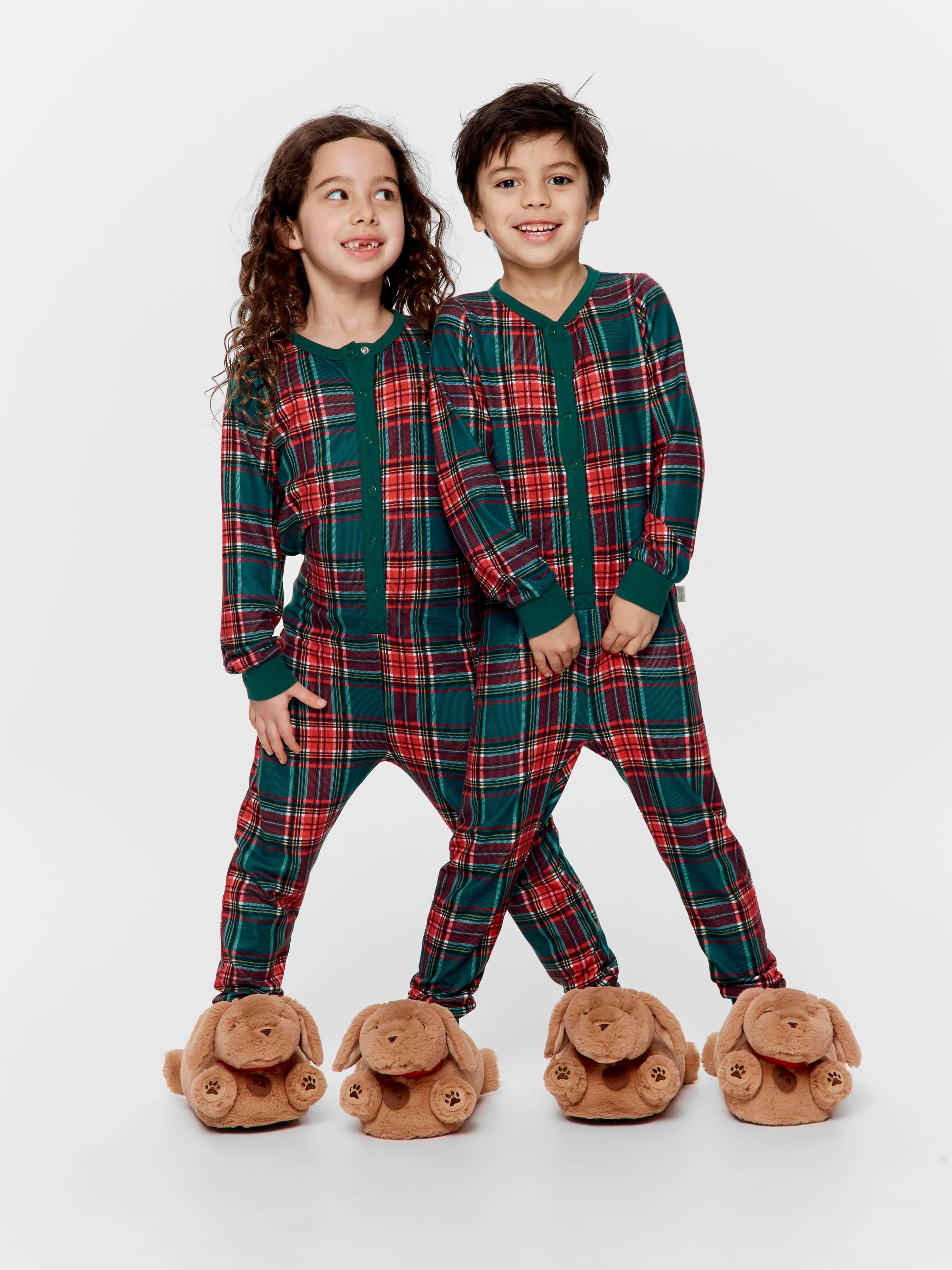 Jnr Kids Tartan Sleepsuit