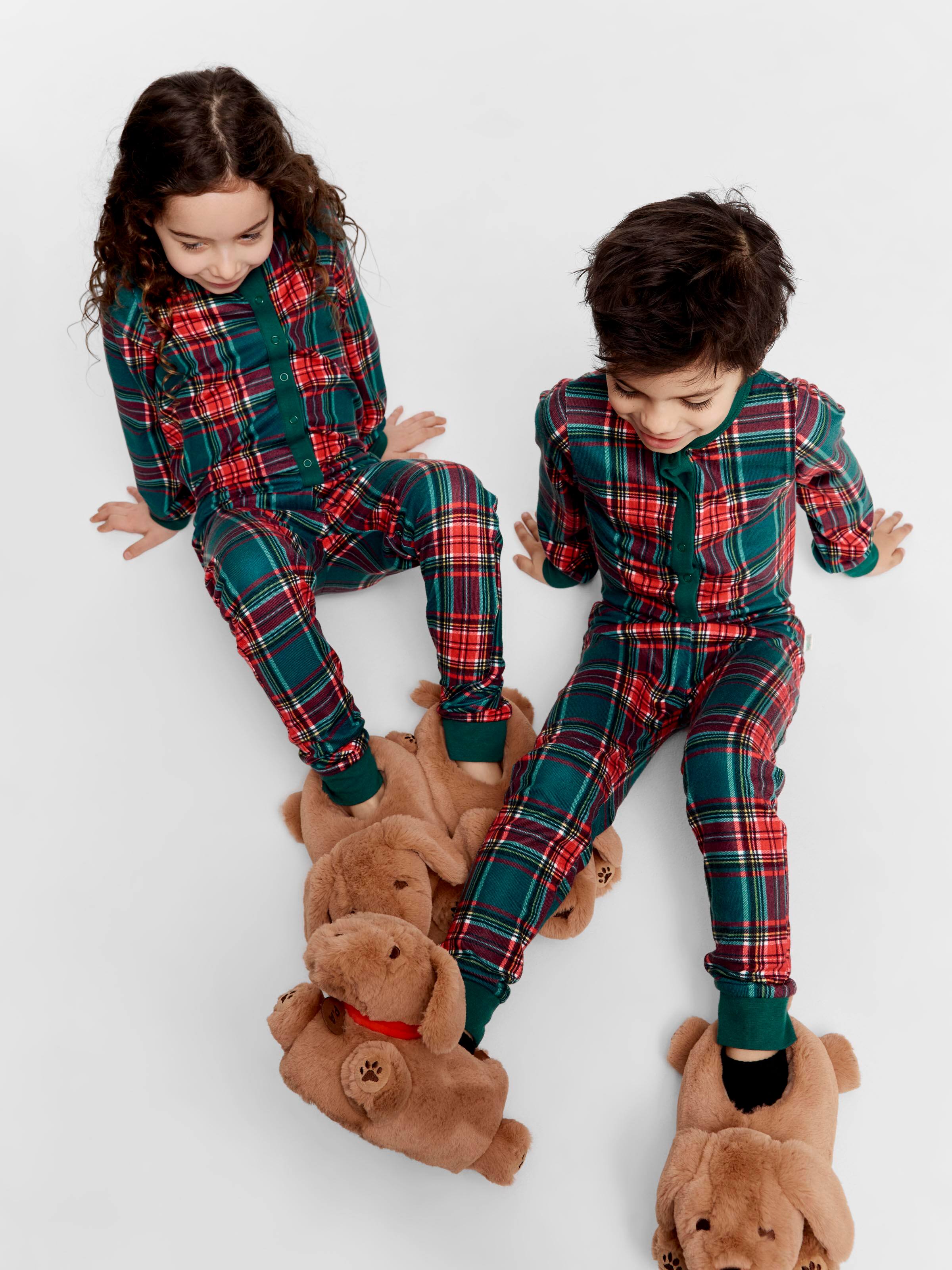 Jnr Kids Tartan Sleepsuit