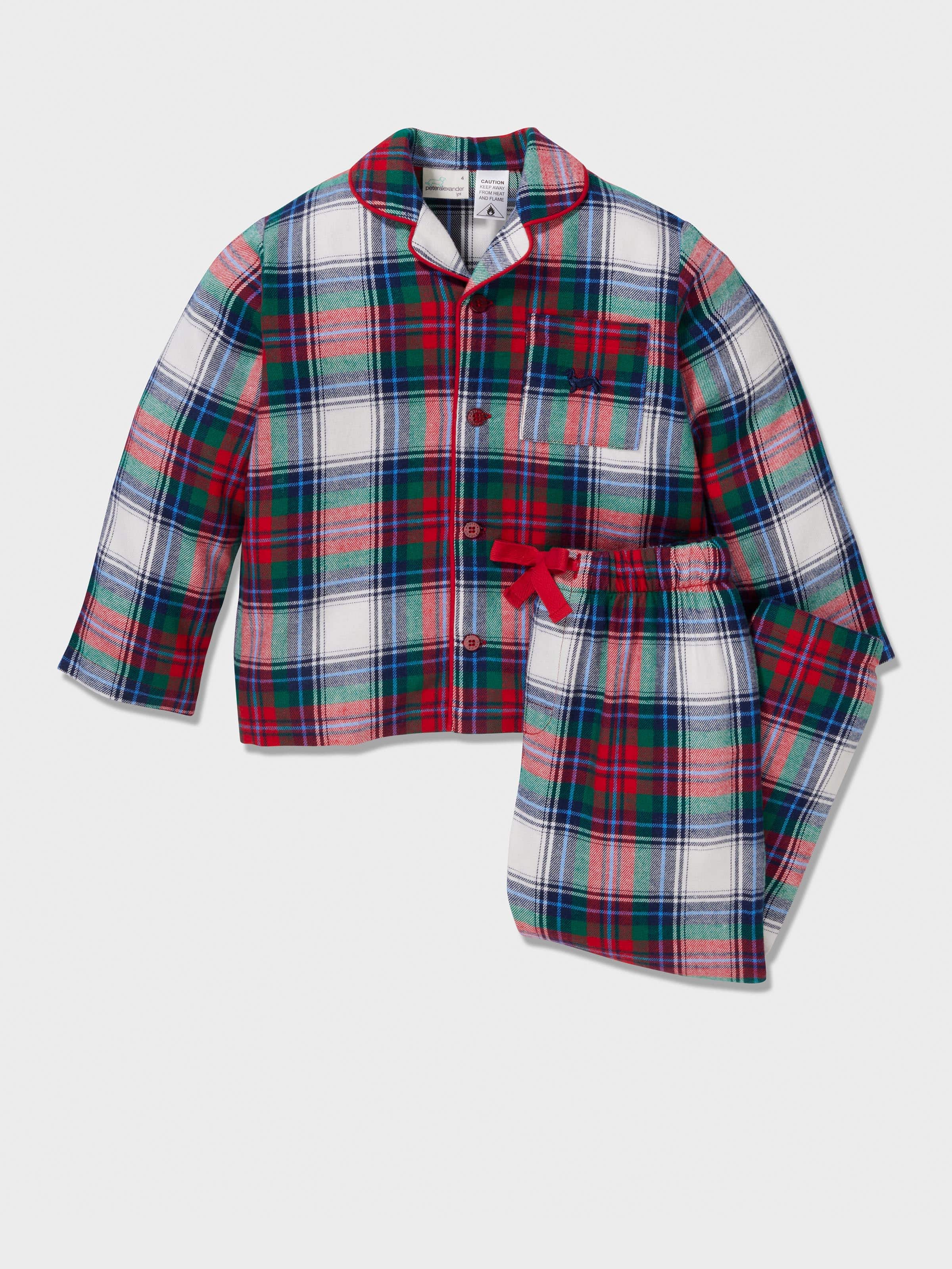 Jnr Kids Tartan Flannel Long Pj Set