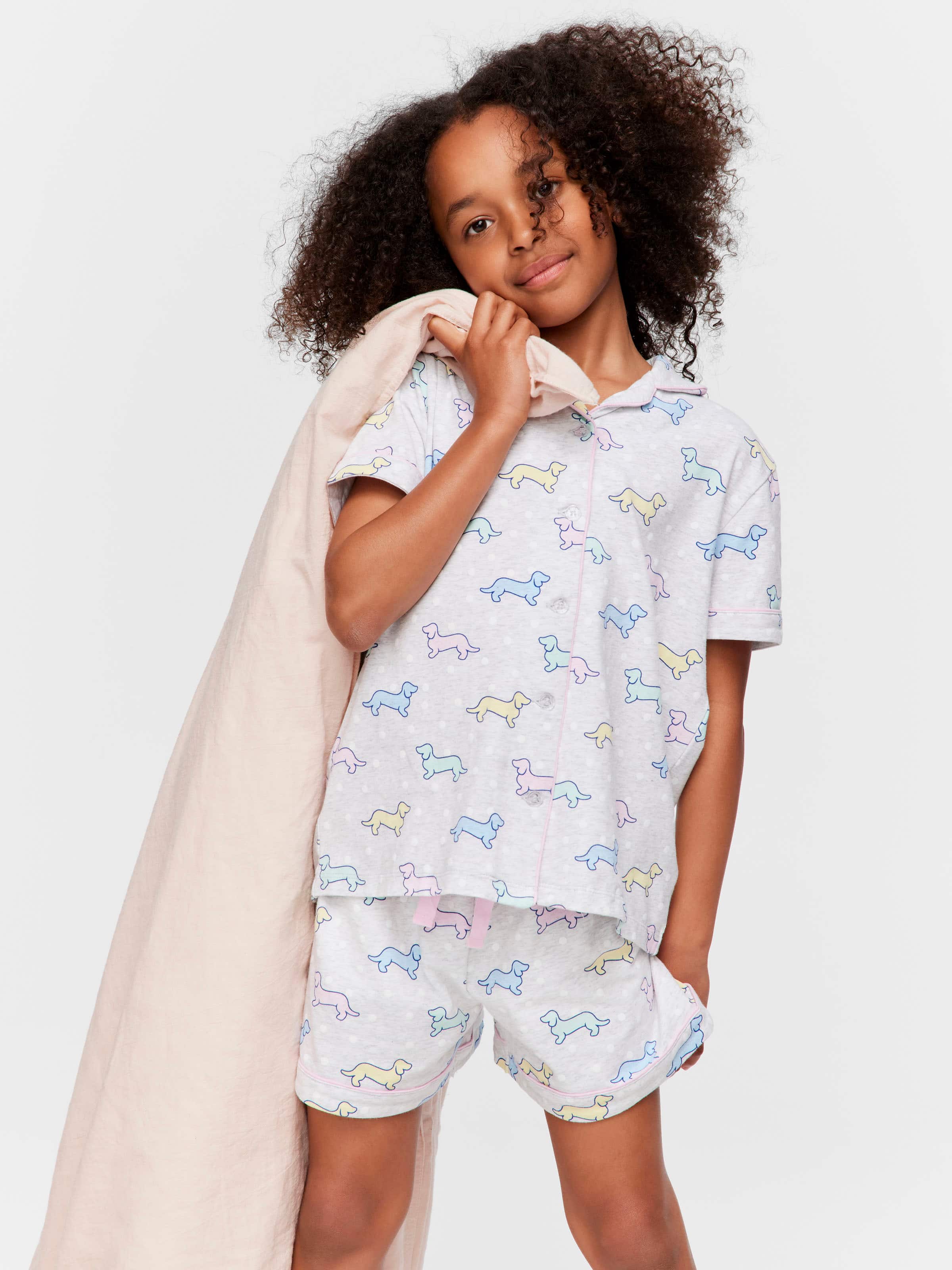 Girls Penny Print Classic Pj Set
