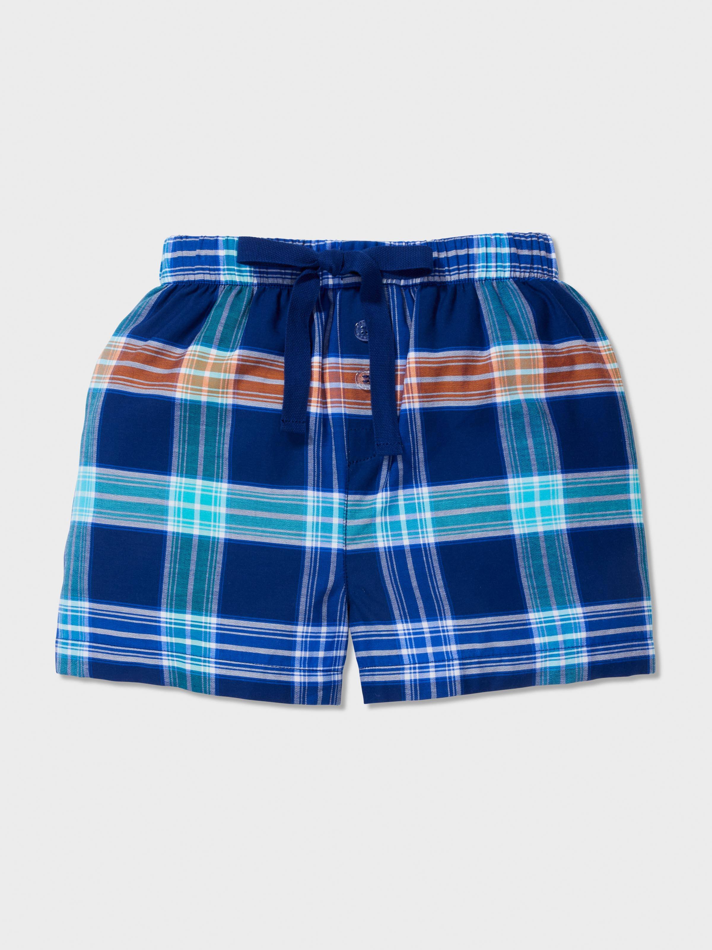 Jnr Boys Blue Check Pj Set