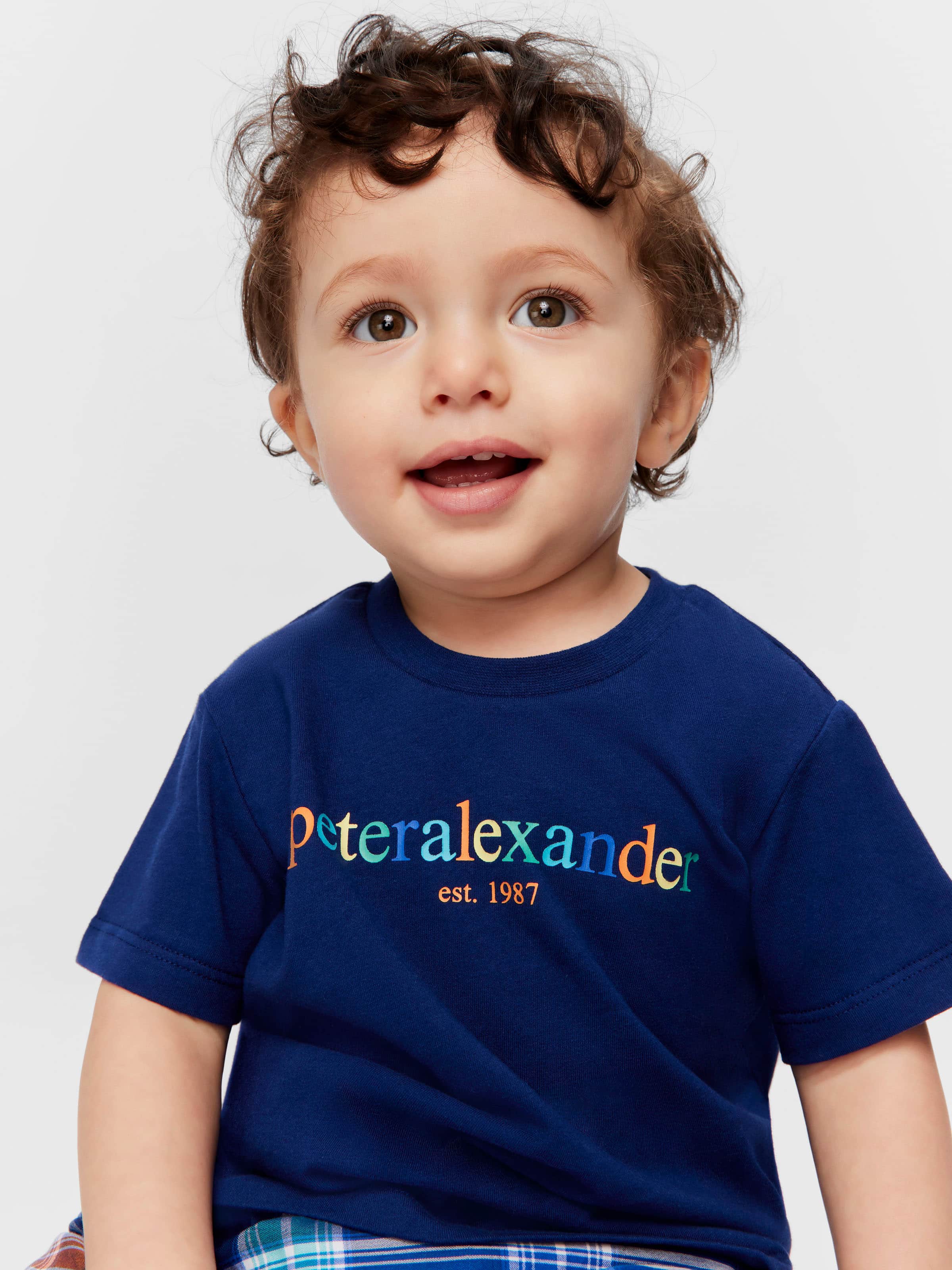 Image for Baby Bright Blue Check Pj Set from Peter Alexander