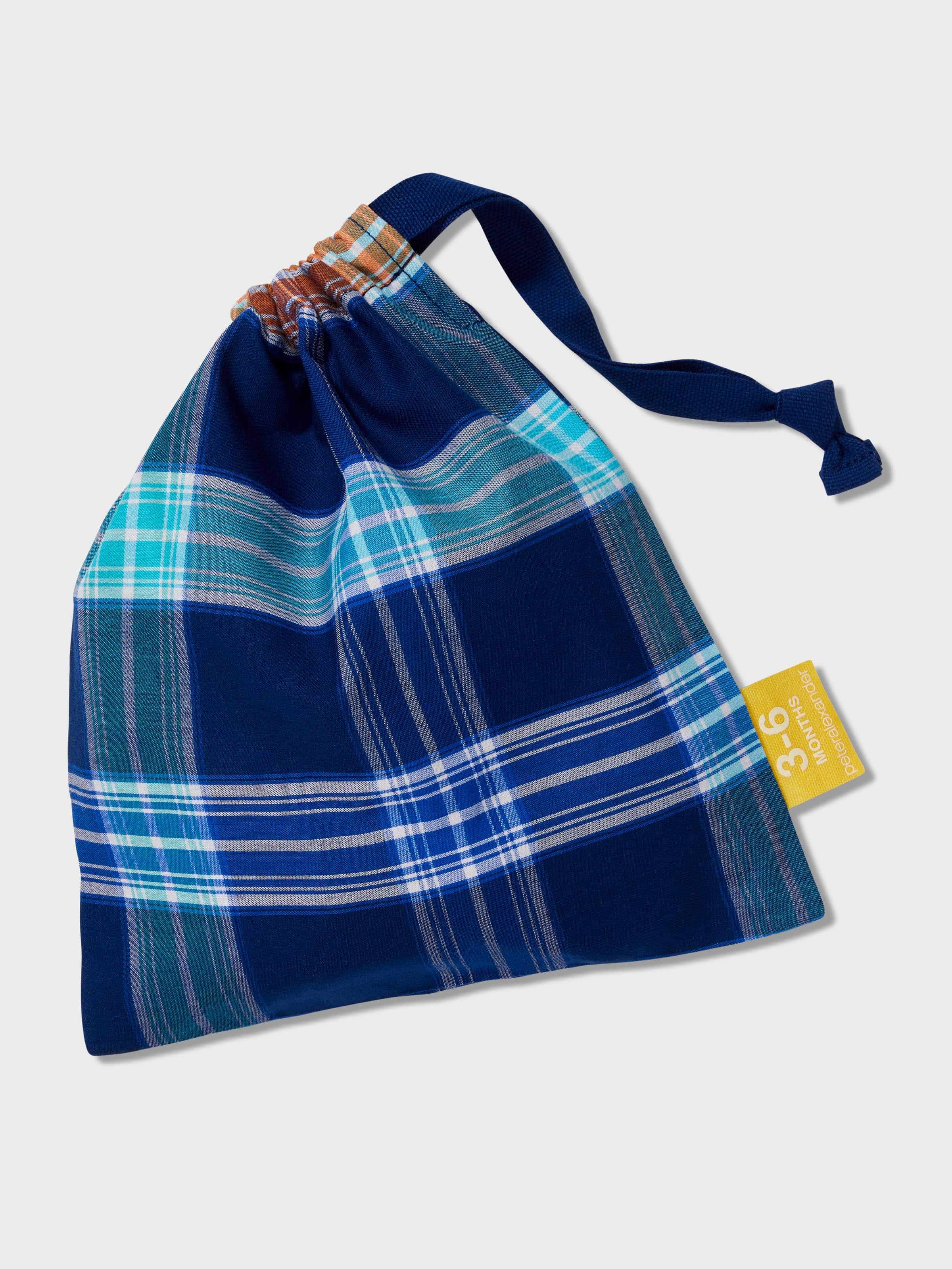 Image for Baby Bright Blue Check Pj Set from Peter Alexander