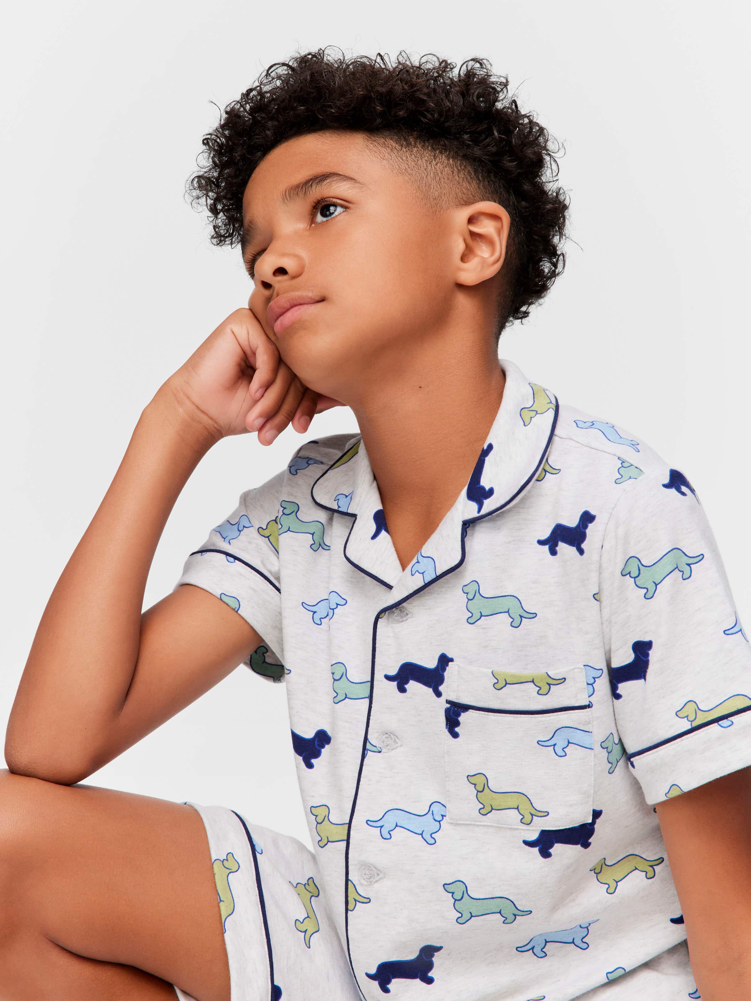 Boys Penny Print Classic Pj Set