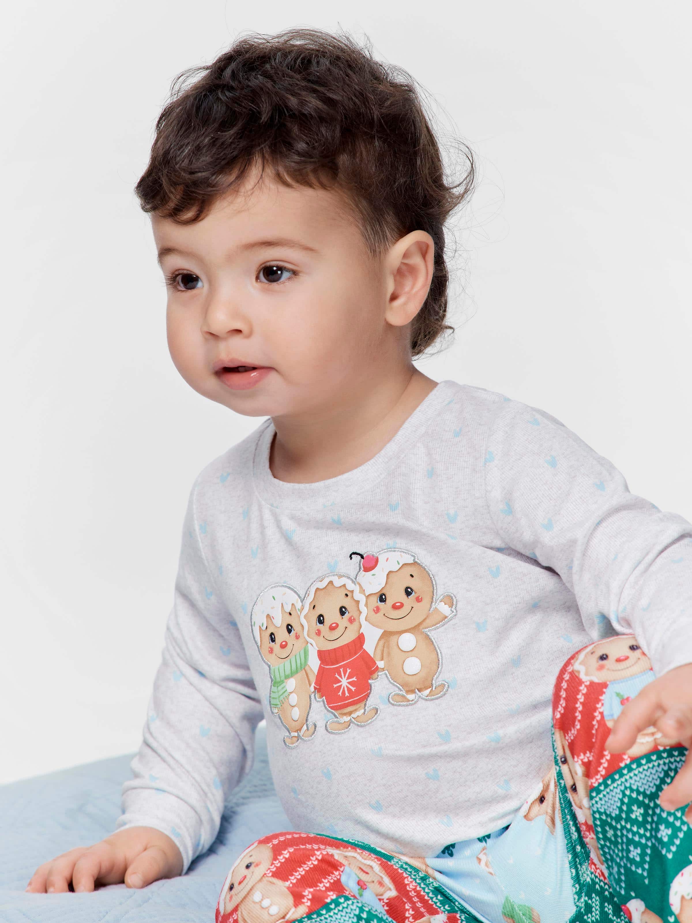 Image for Baby Blue Gingerbread Pj Set from Peter Alexander
