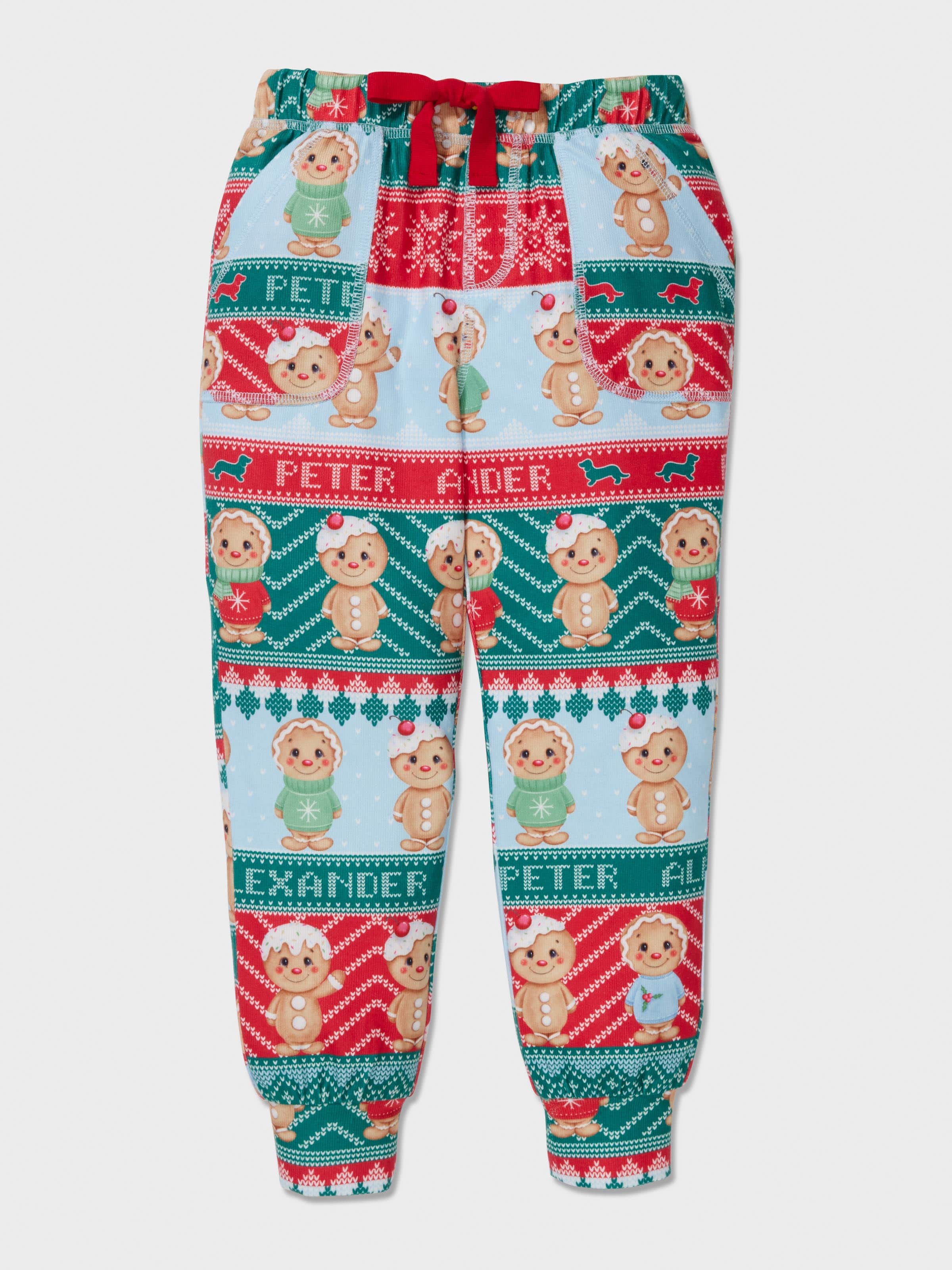 Jnr Boys Blue Gingerbread Pj Set