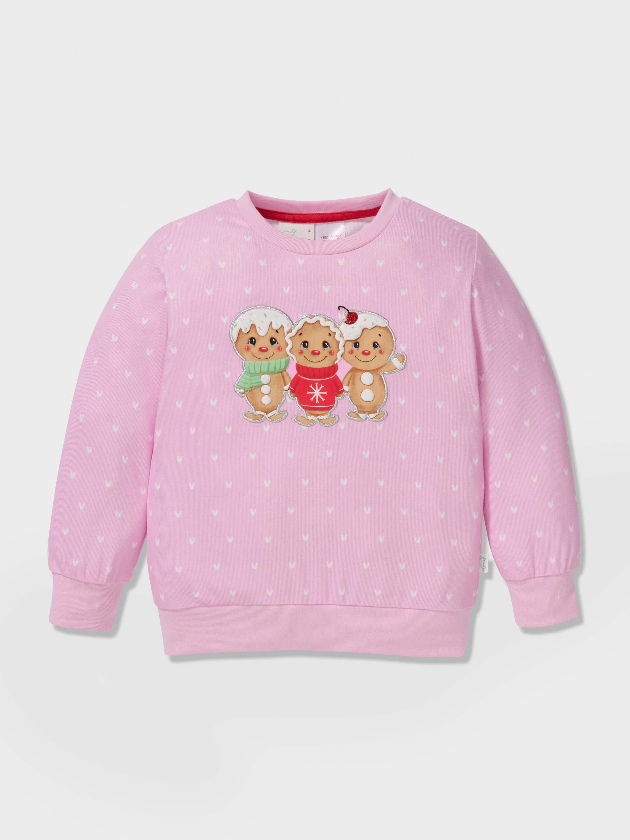 Image for Girls Pink Gingerbread Pj Set from Peter Alexander