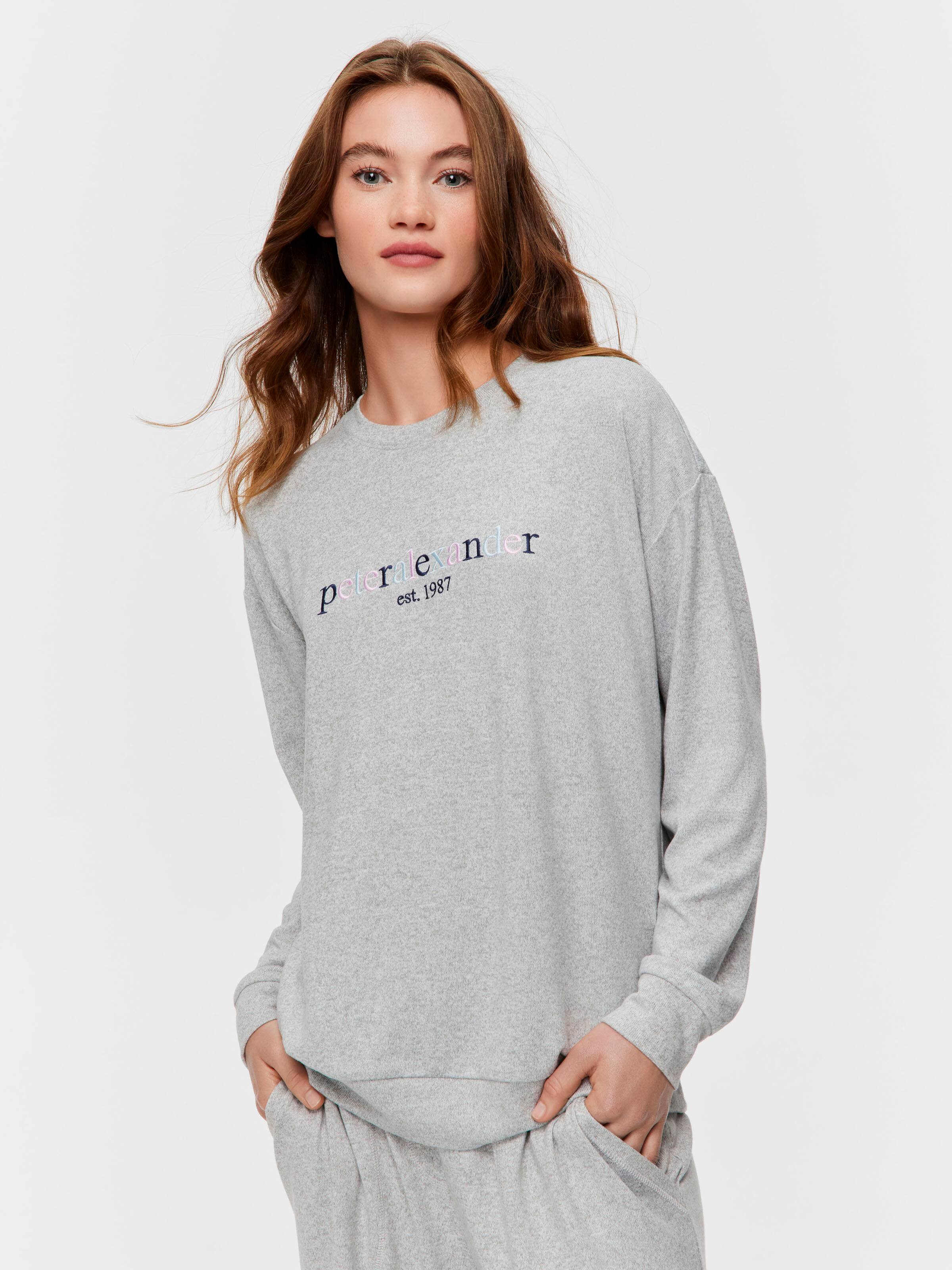Grey Plush Sweater Top