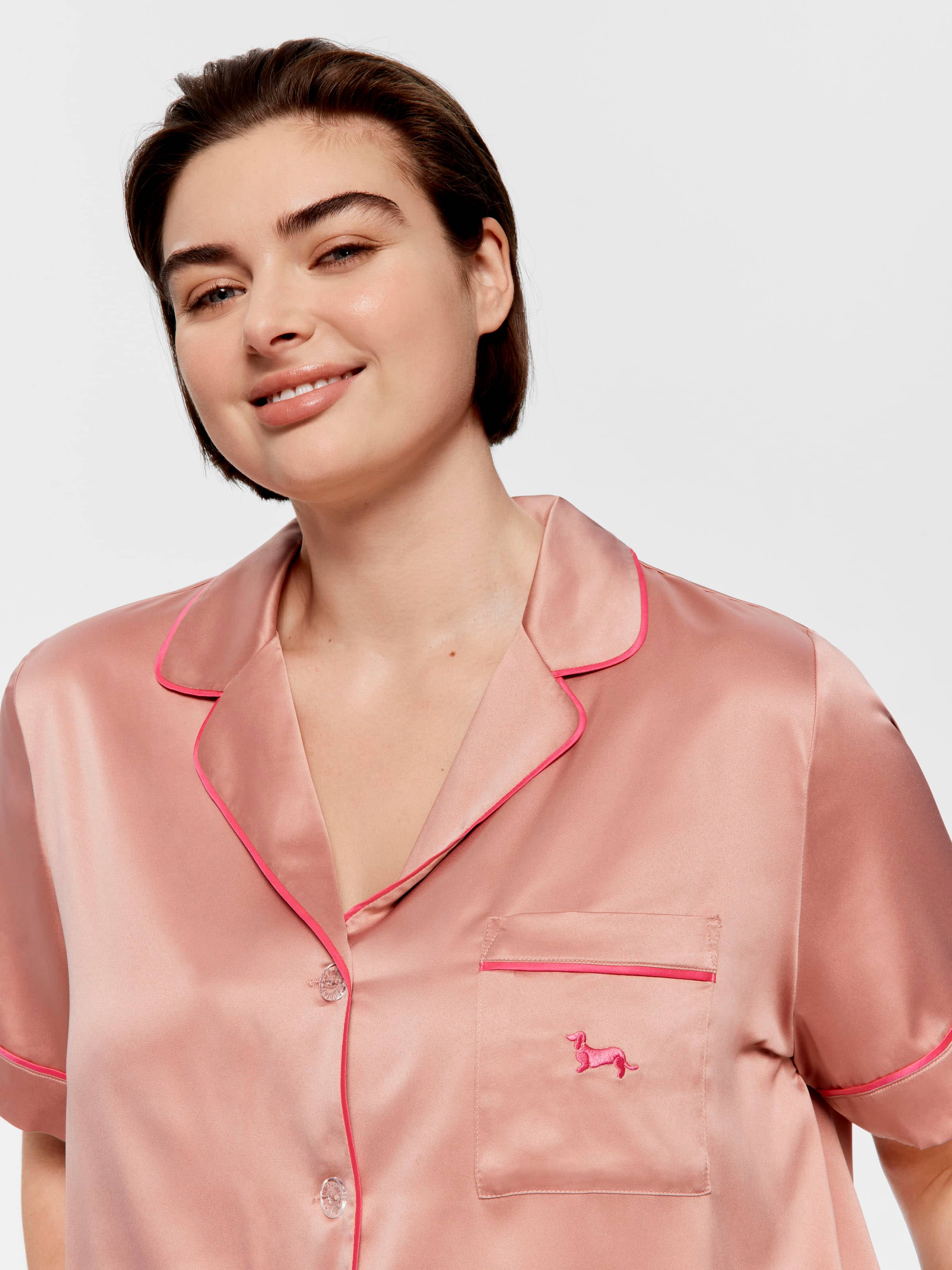 Image for P.A. Plus Nougat Satin Pj Set from Peter Alexander