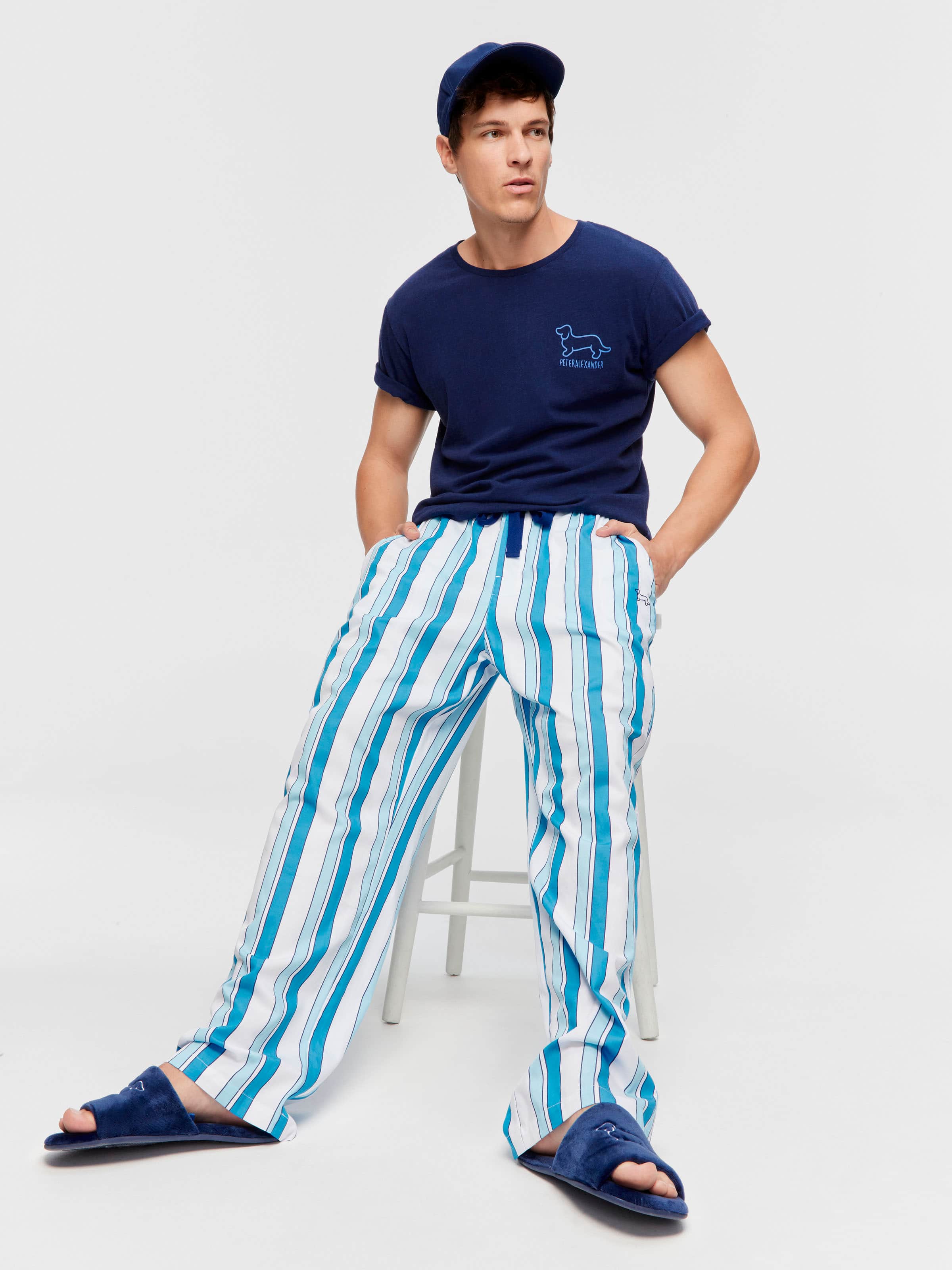 Blue Stripe Flannelette Pj Bottom