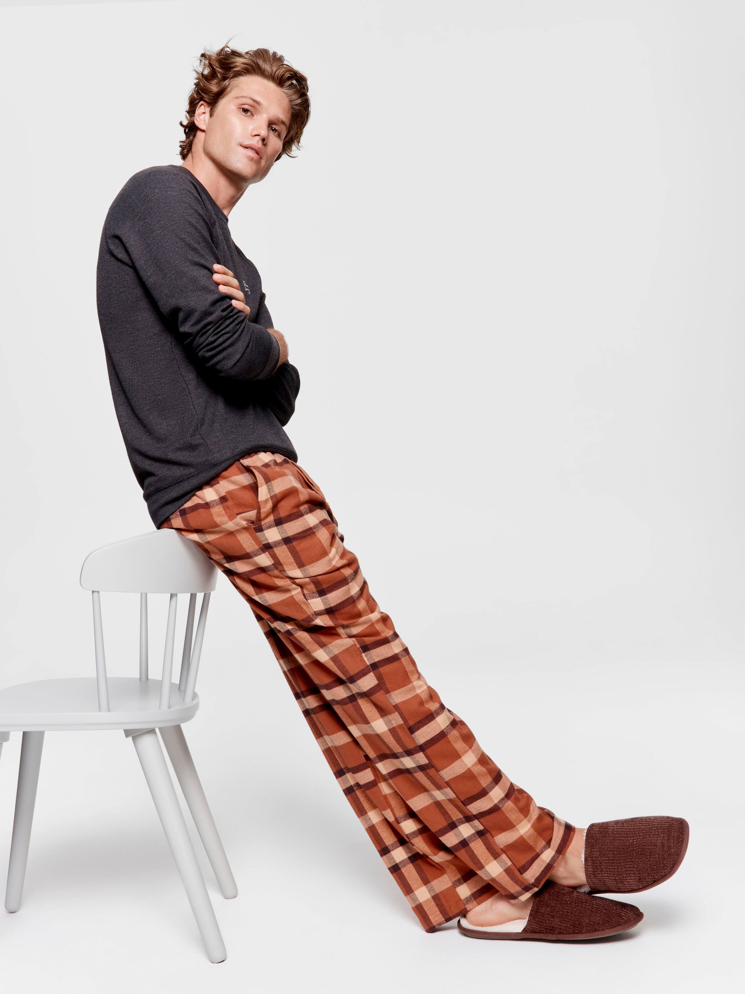 Brown Check Pj Bottom