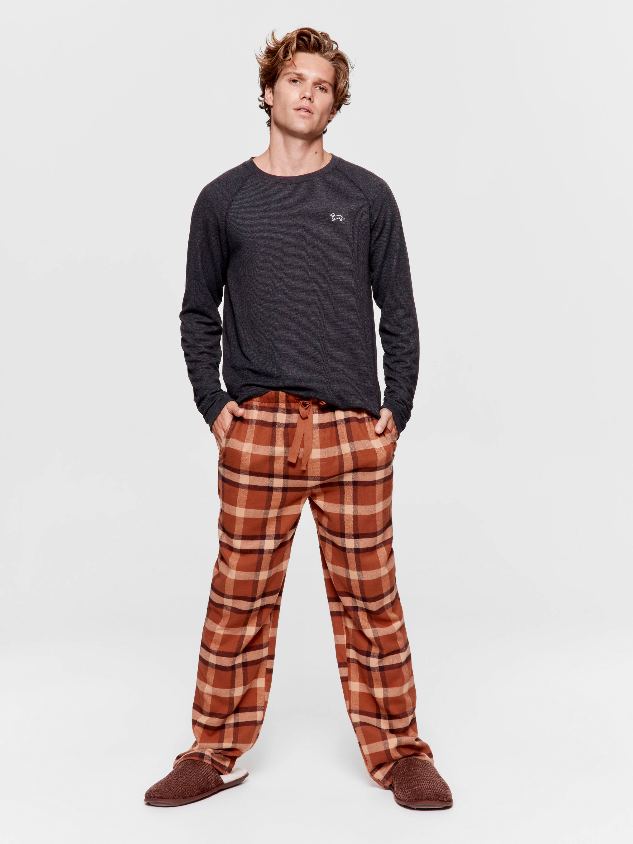 Brown Check Pj Bottom