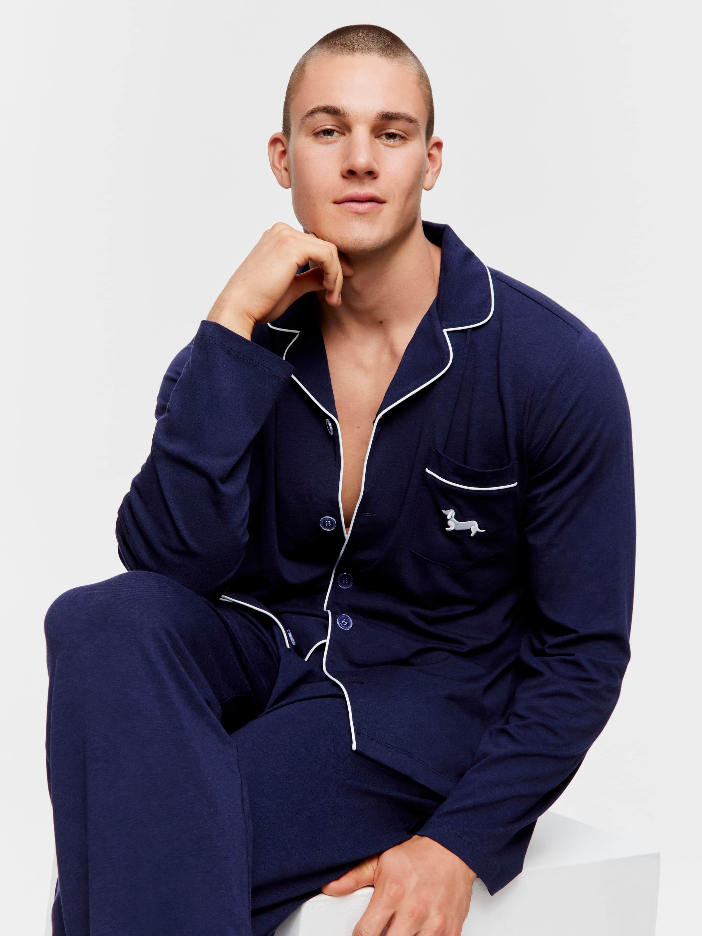 Navy Bamboo Long Sleeve Set