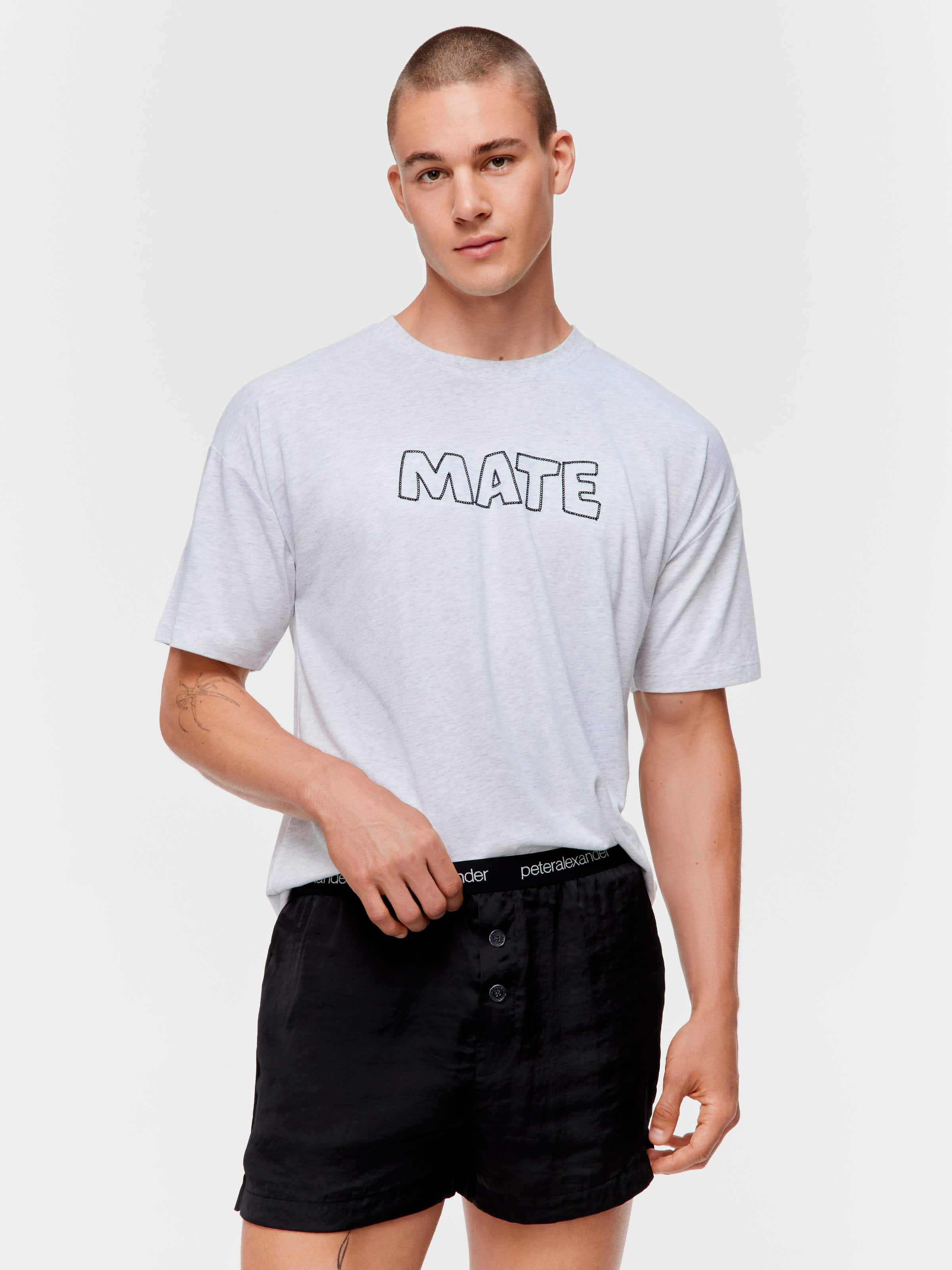 Black Satin Boxer Short