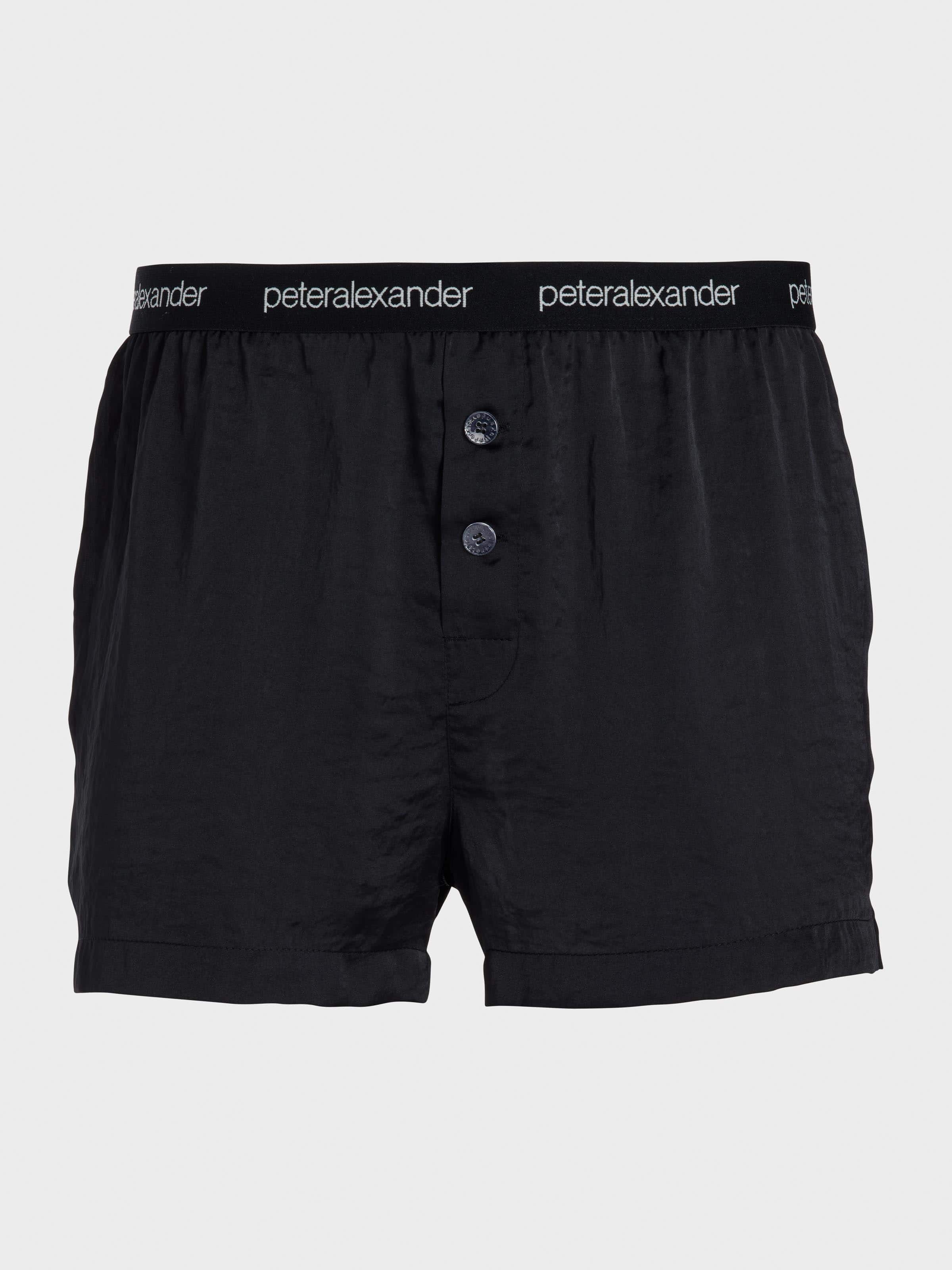 Image for Black Satin Boxer Short from Peter Alexander
