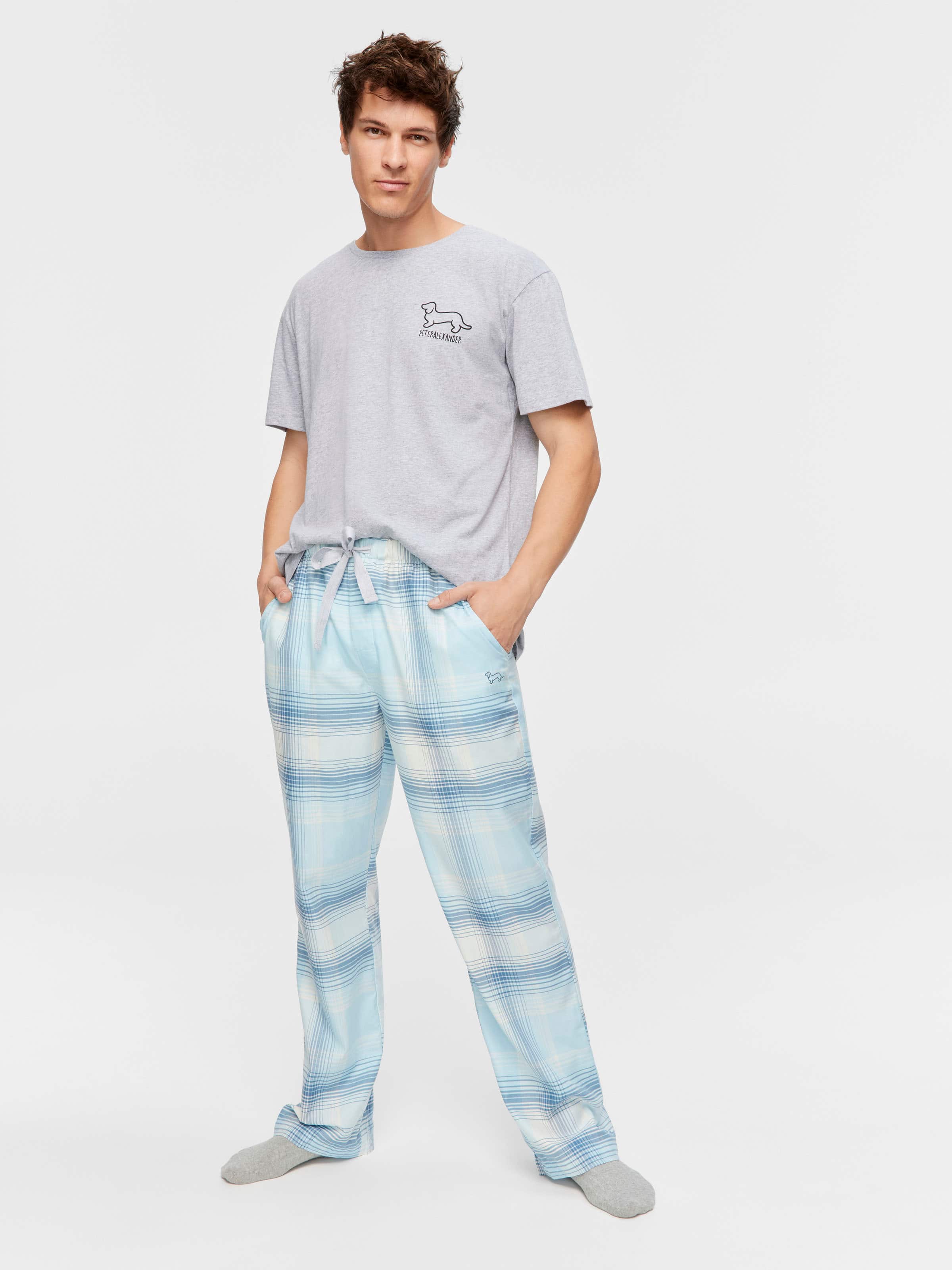 Blue Check Pj Bottom