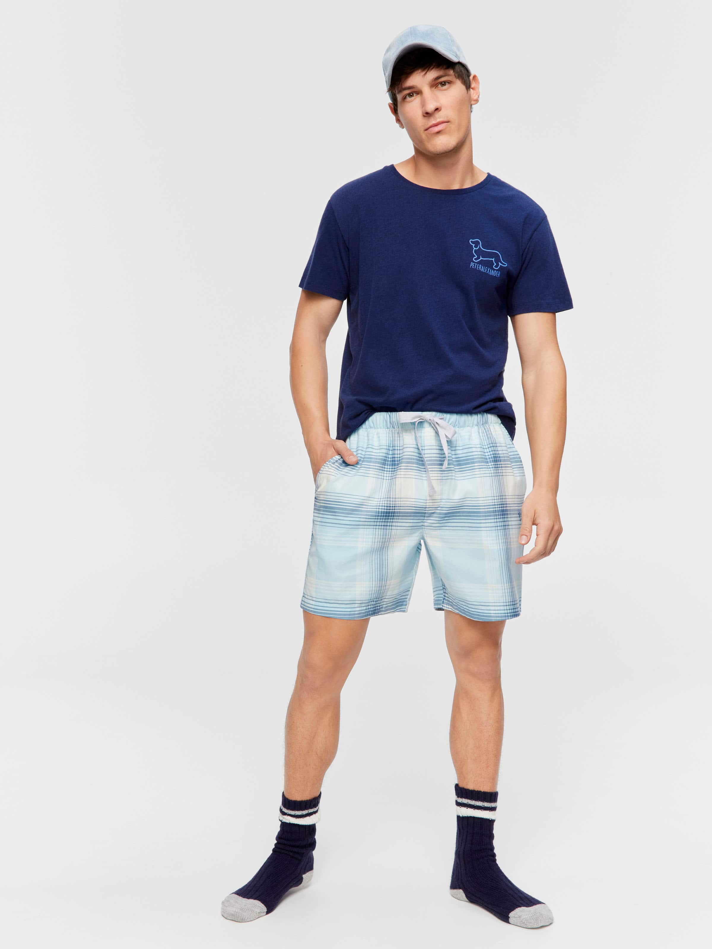 Image for Blue Check Mid Short from Peter Alexander