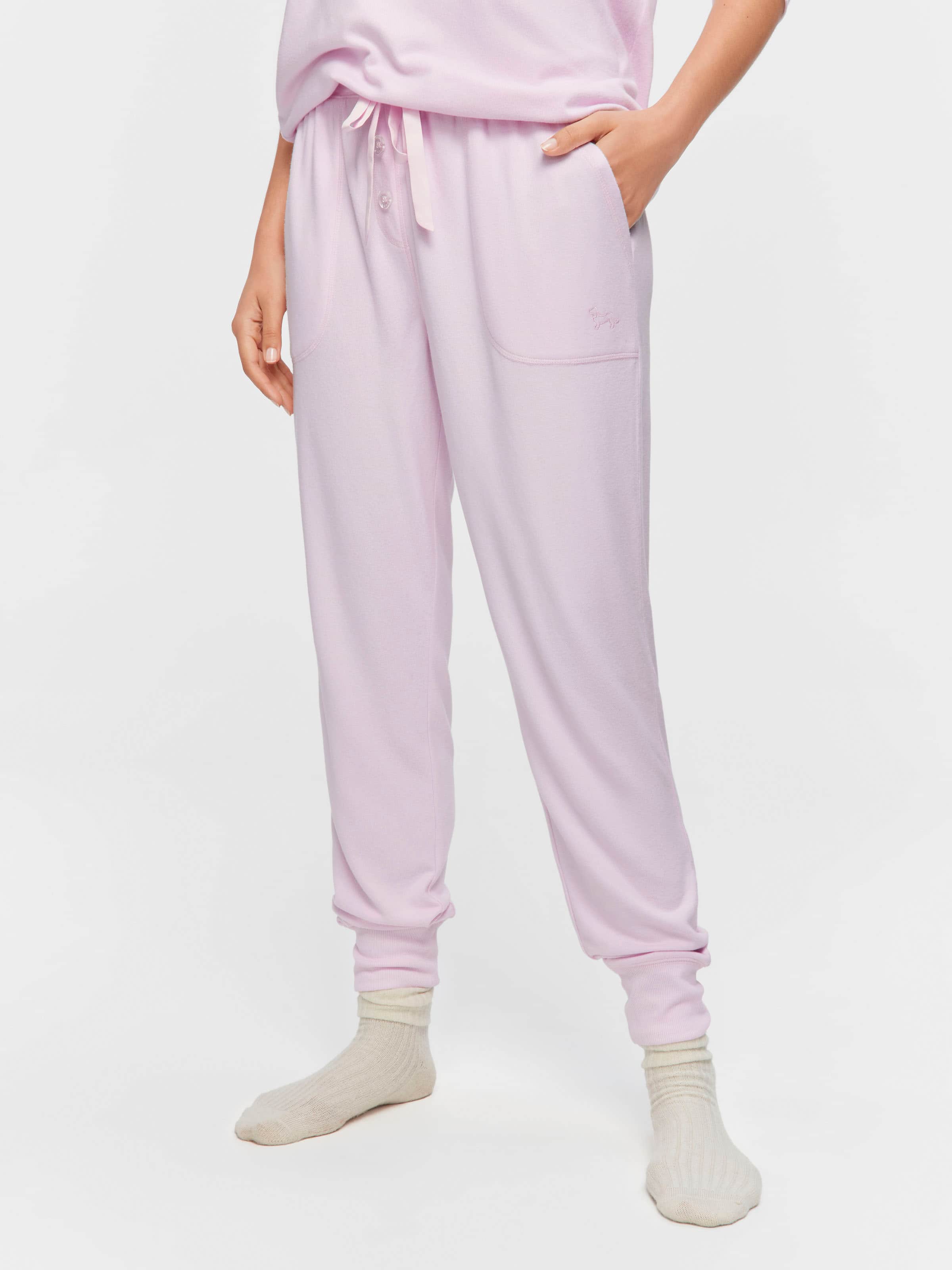 Pink Plush Easy Pj Ottom