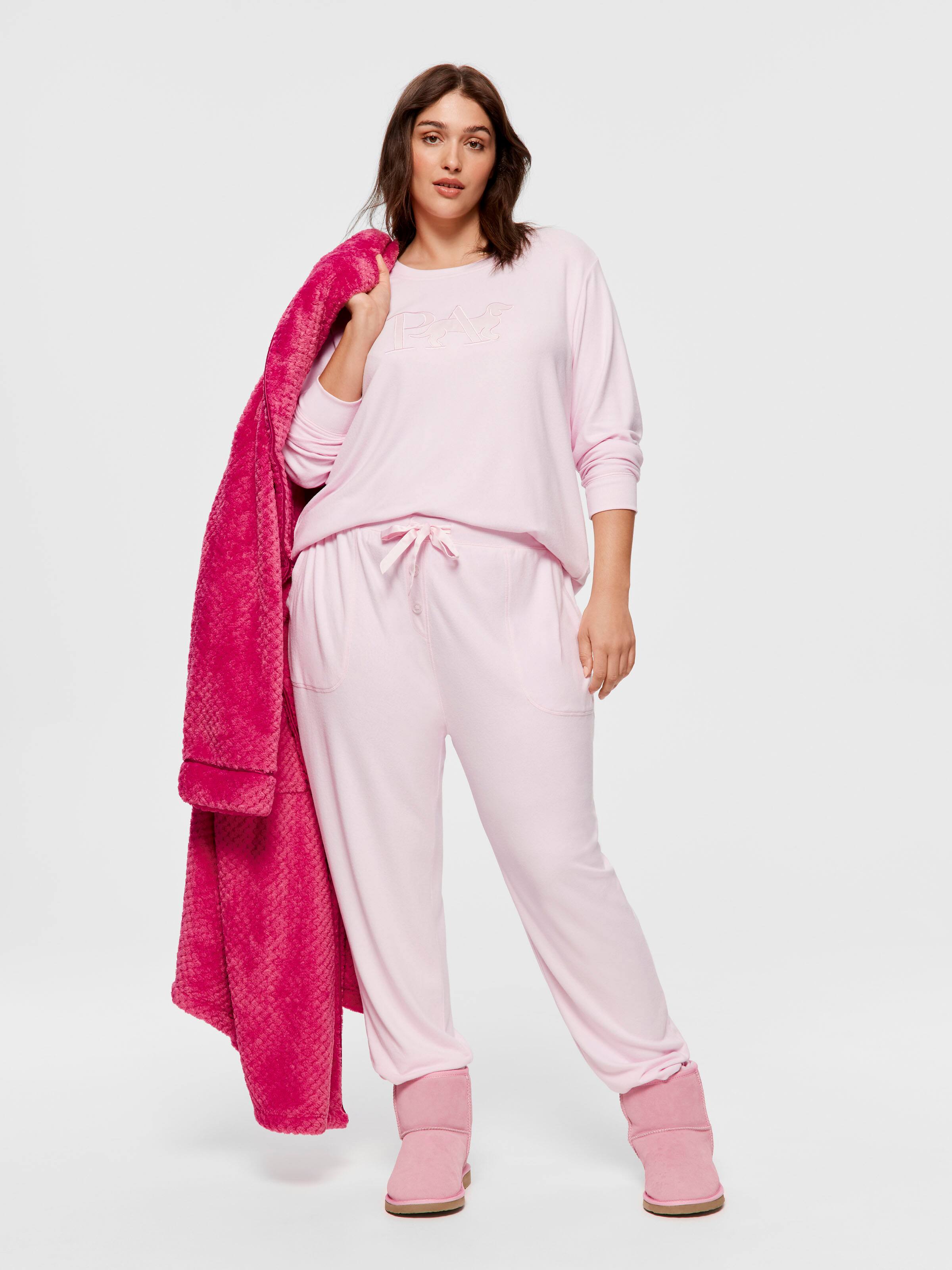 P.A. Plus Pink Plush Easy Pj Bottom