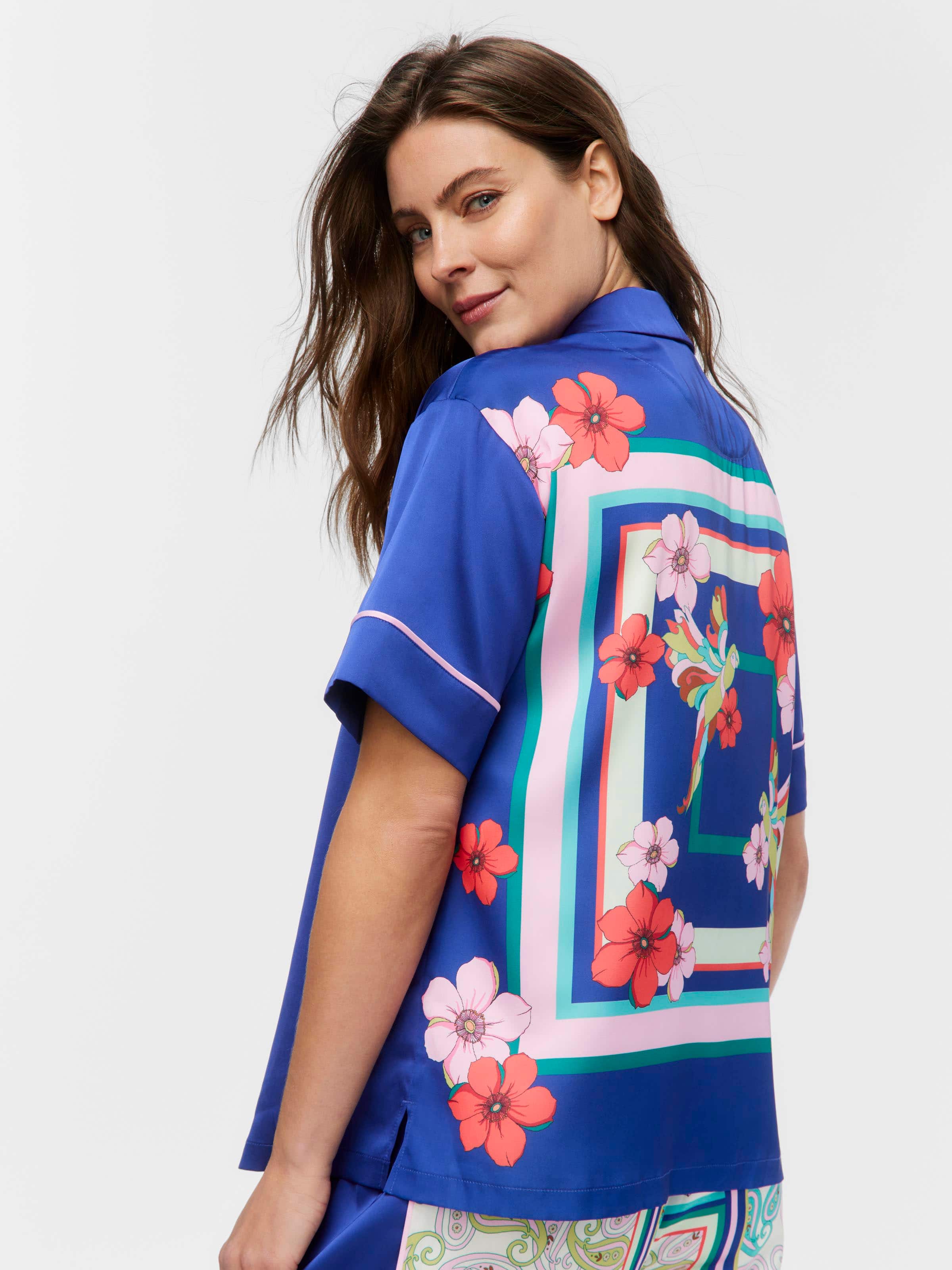 Paisley Tile Satin Shirt