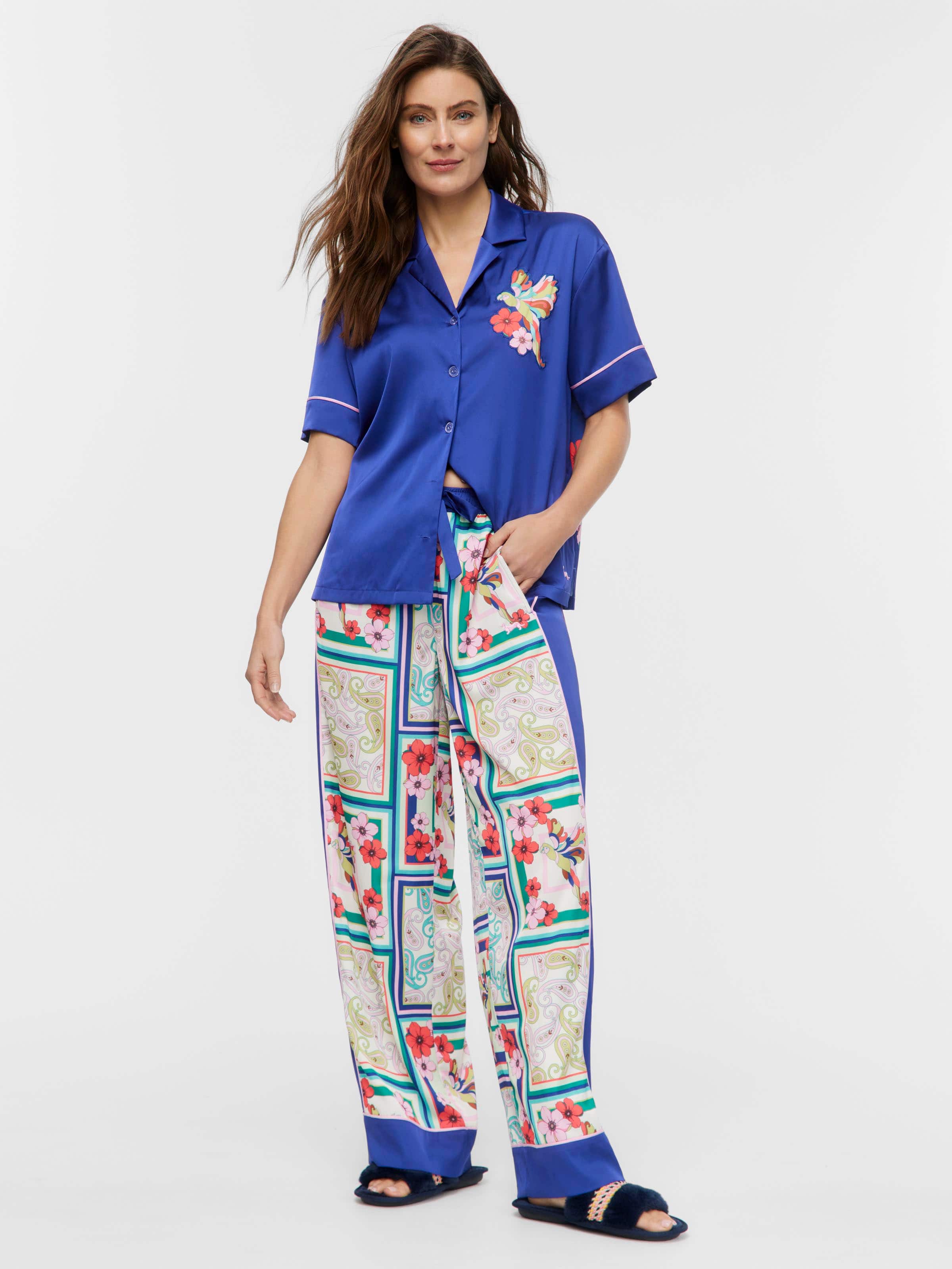 Paisley Tile Satin Pj Bottom