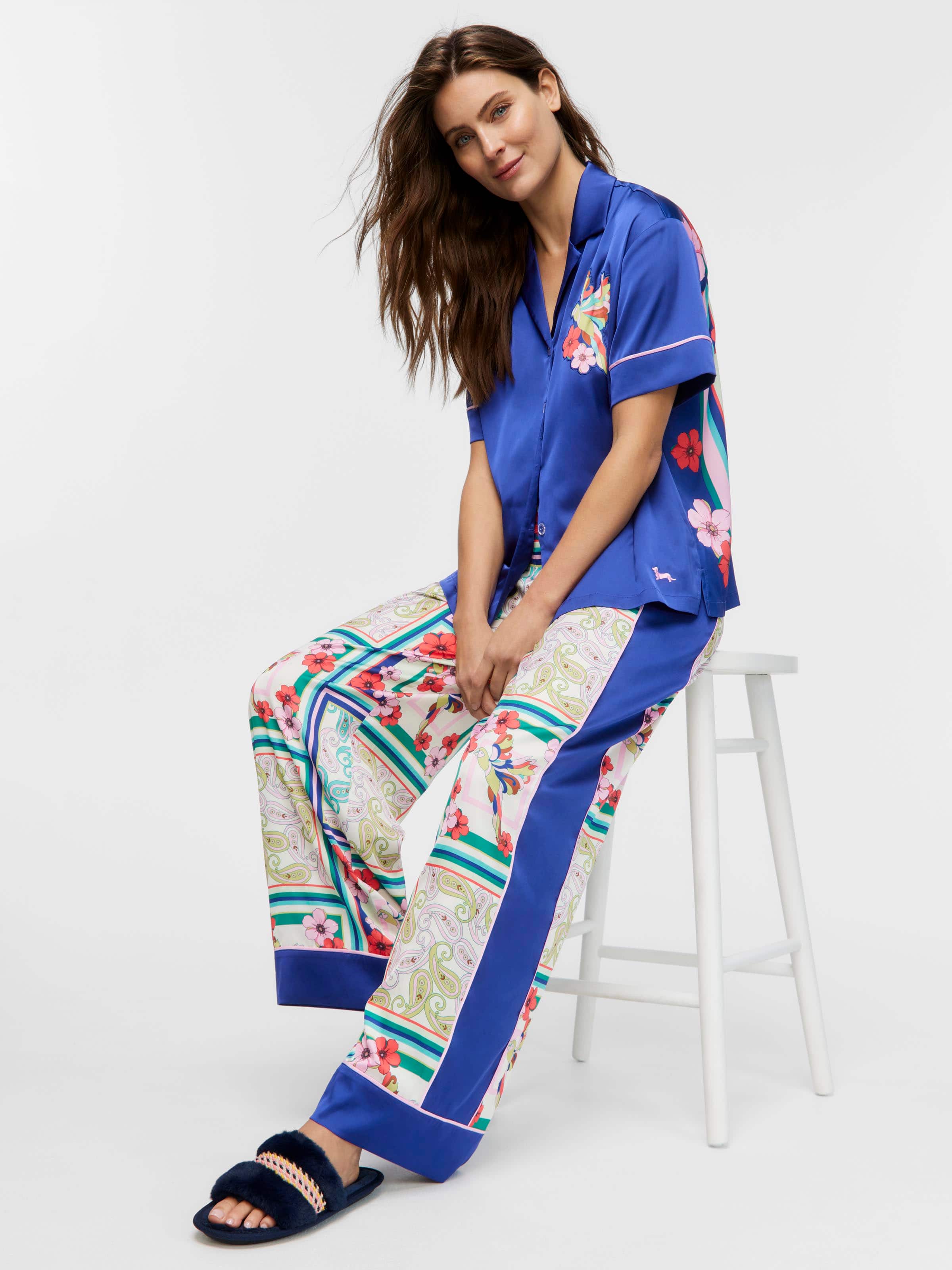 Paisley Tile Satin Pj Bottom