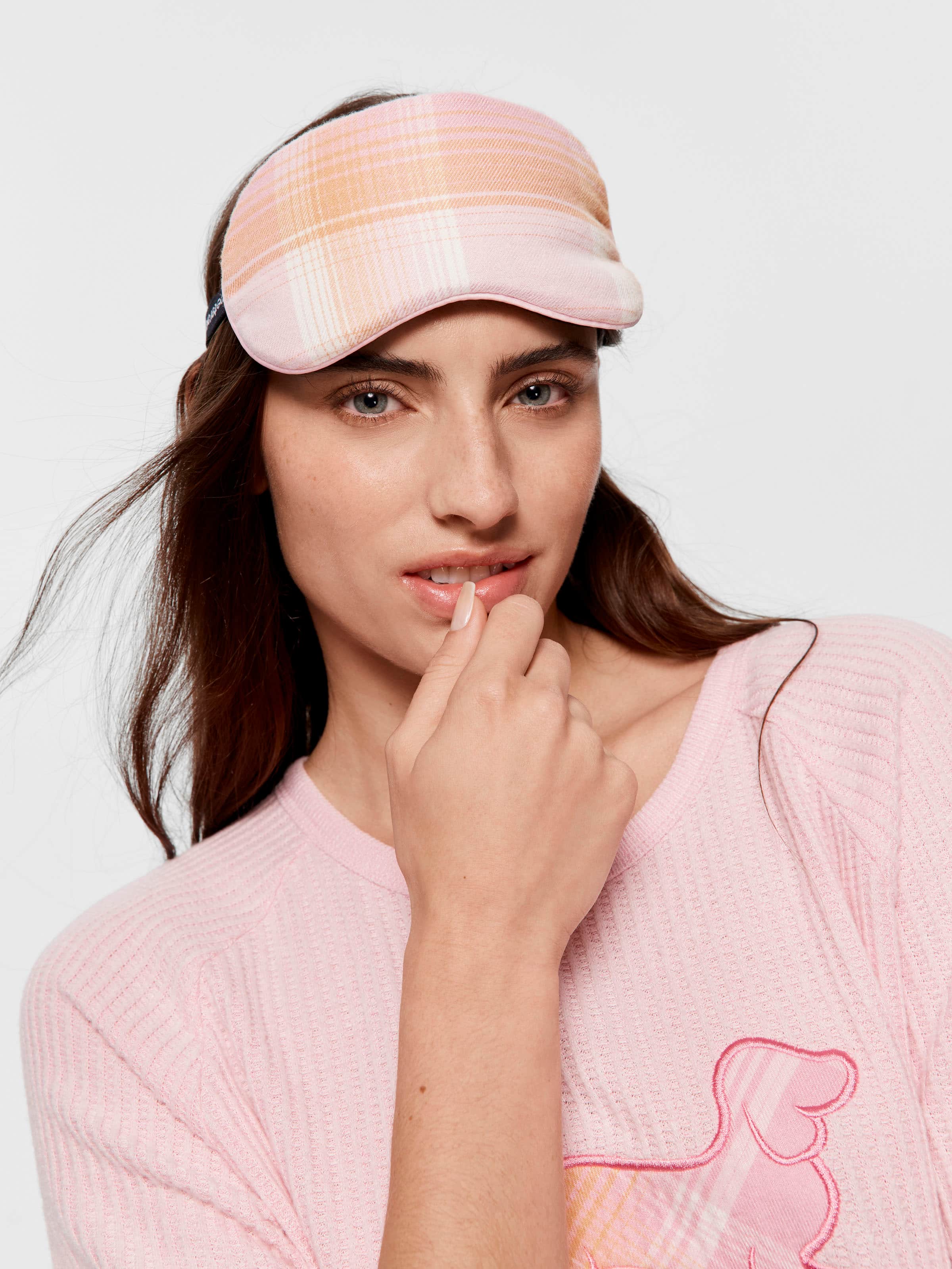 Lilac Check Eyemask