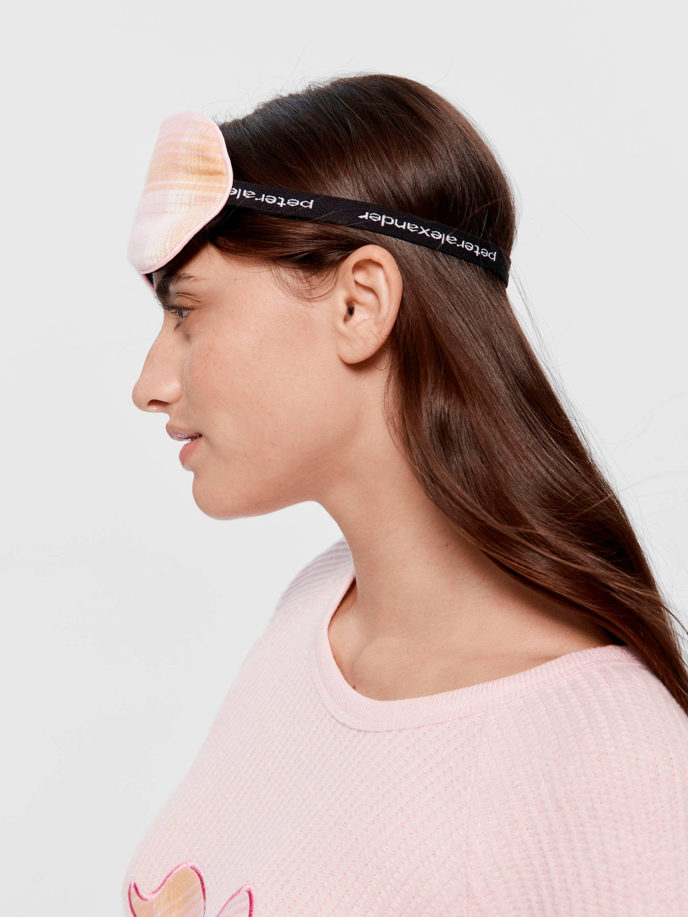 Lilac Check Eyemask