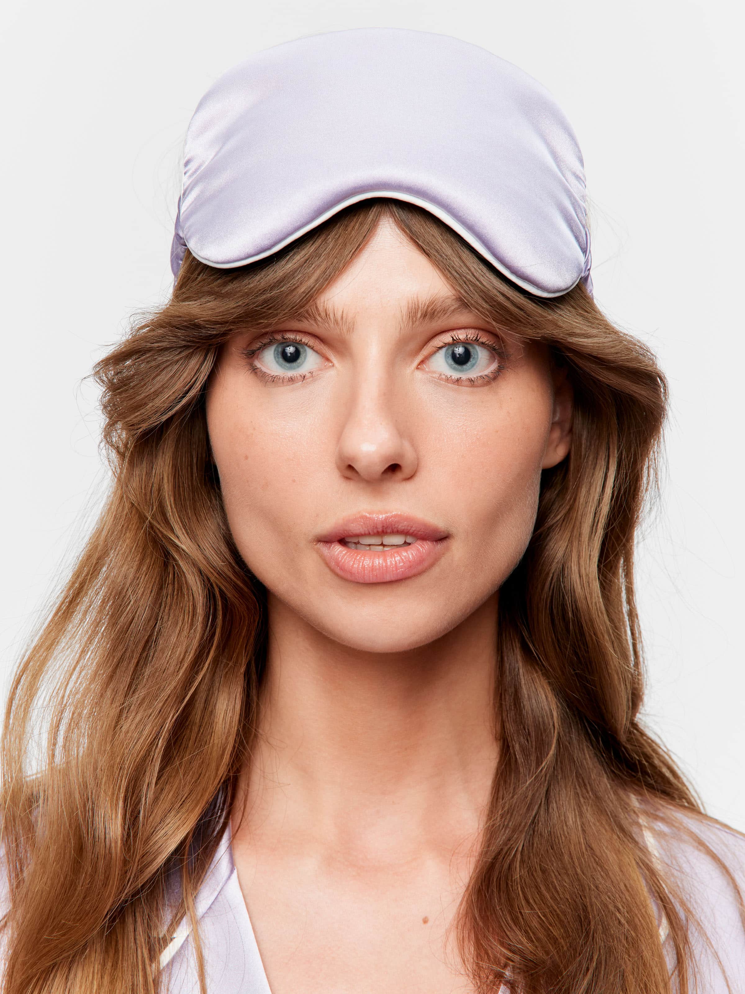 Blue Satin Eye Mask