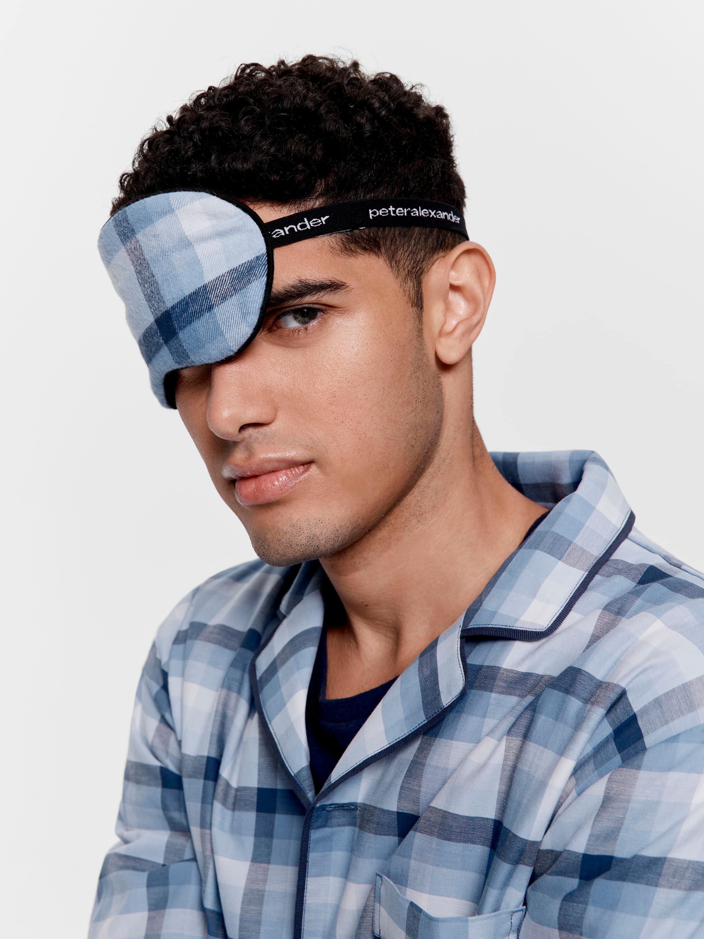 Men's Mini Check Eye Mask