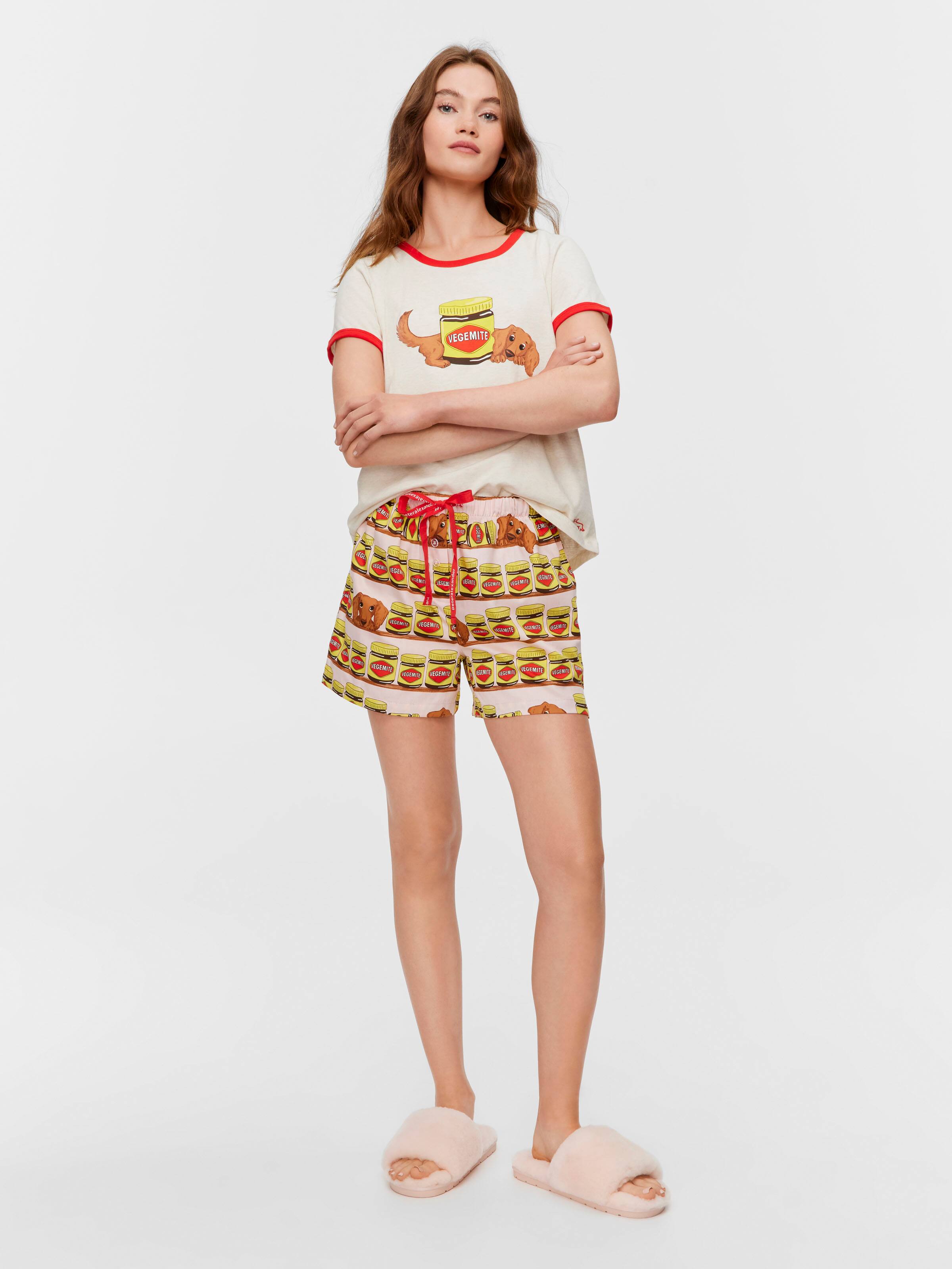 Vegemite 100% Cotton Mid Short