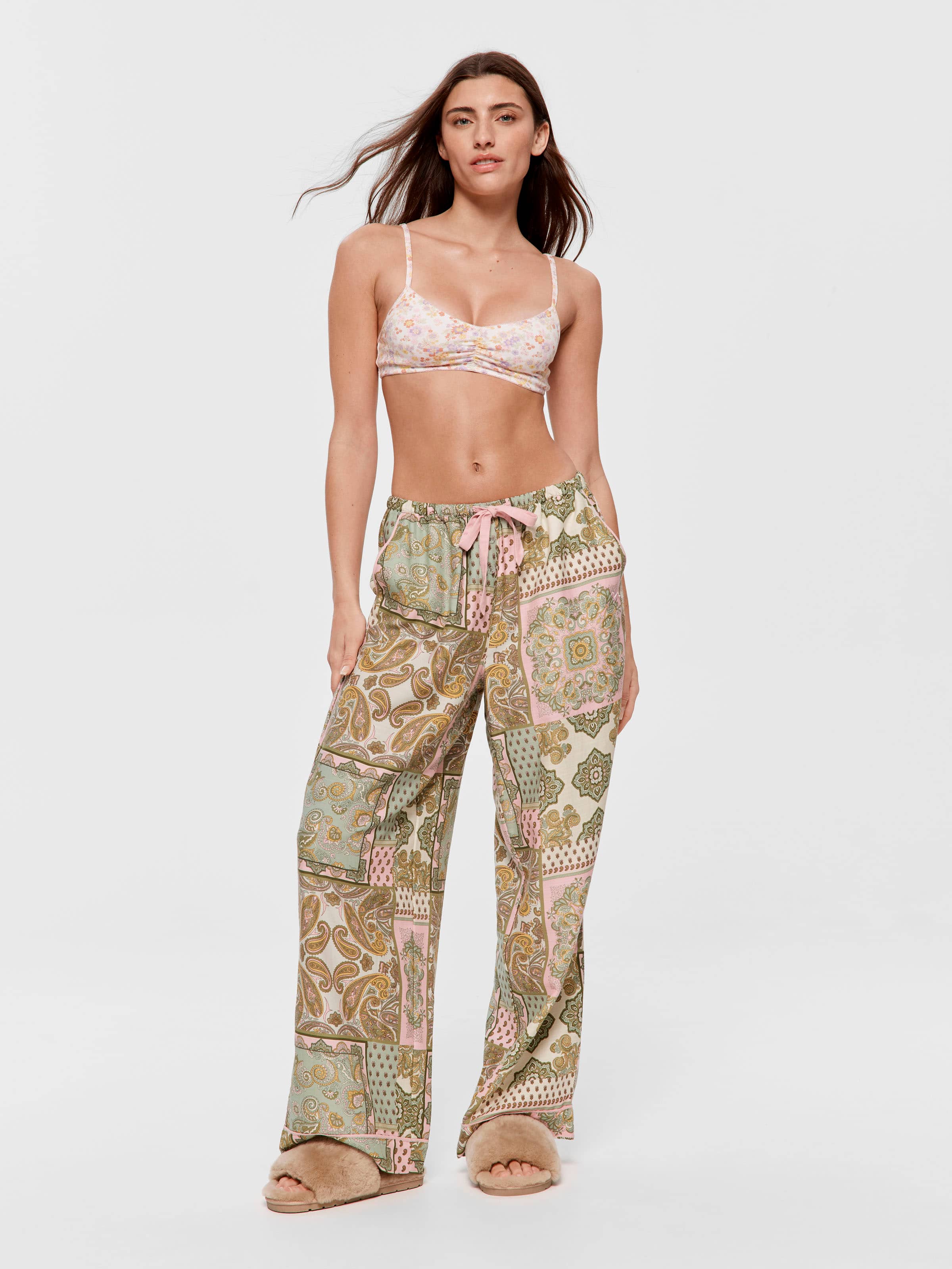 Paisley Wide Leg Pj Bottom