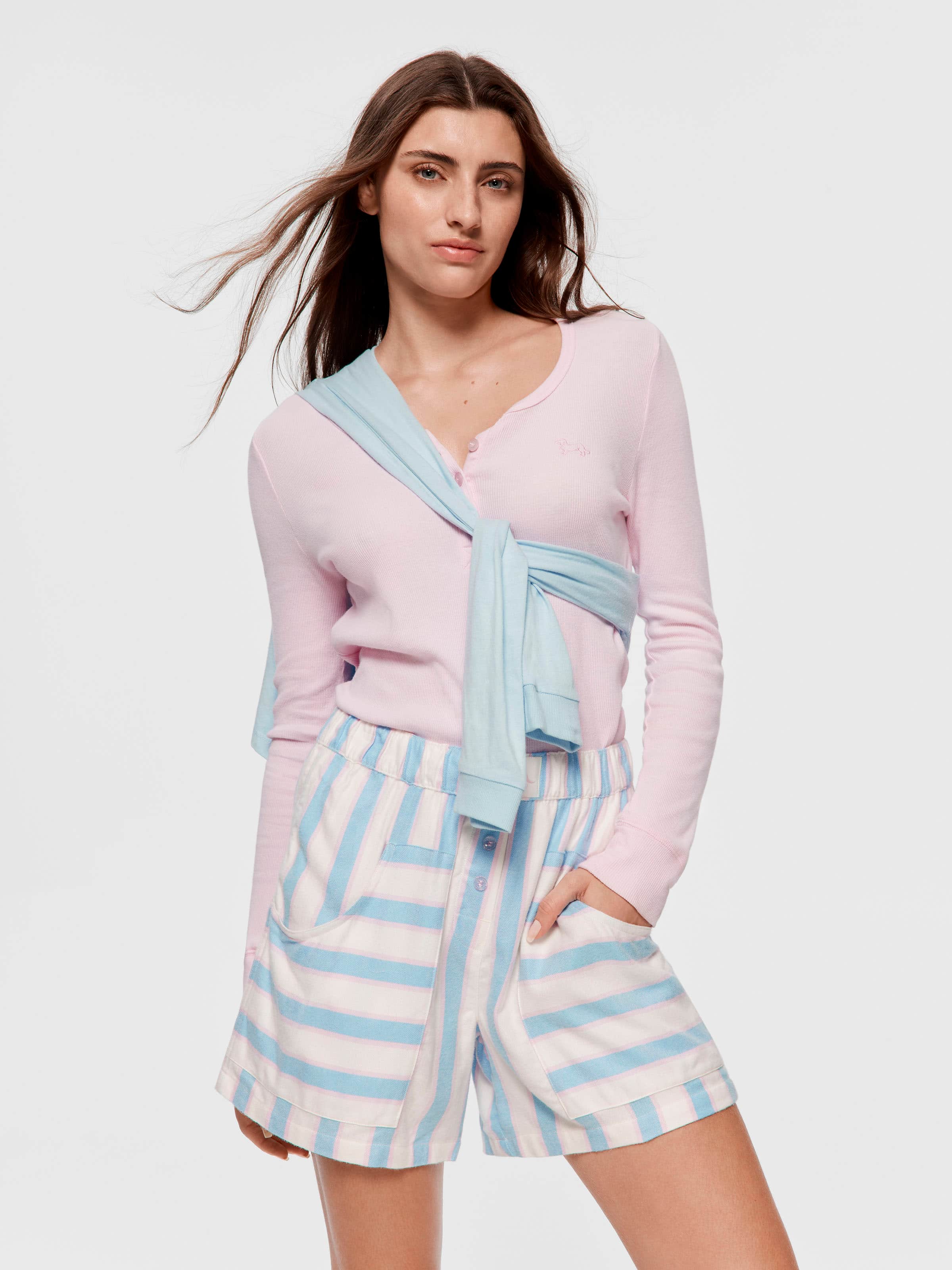 Blue Stripe Short