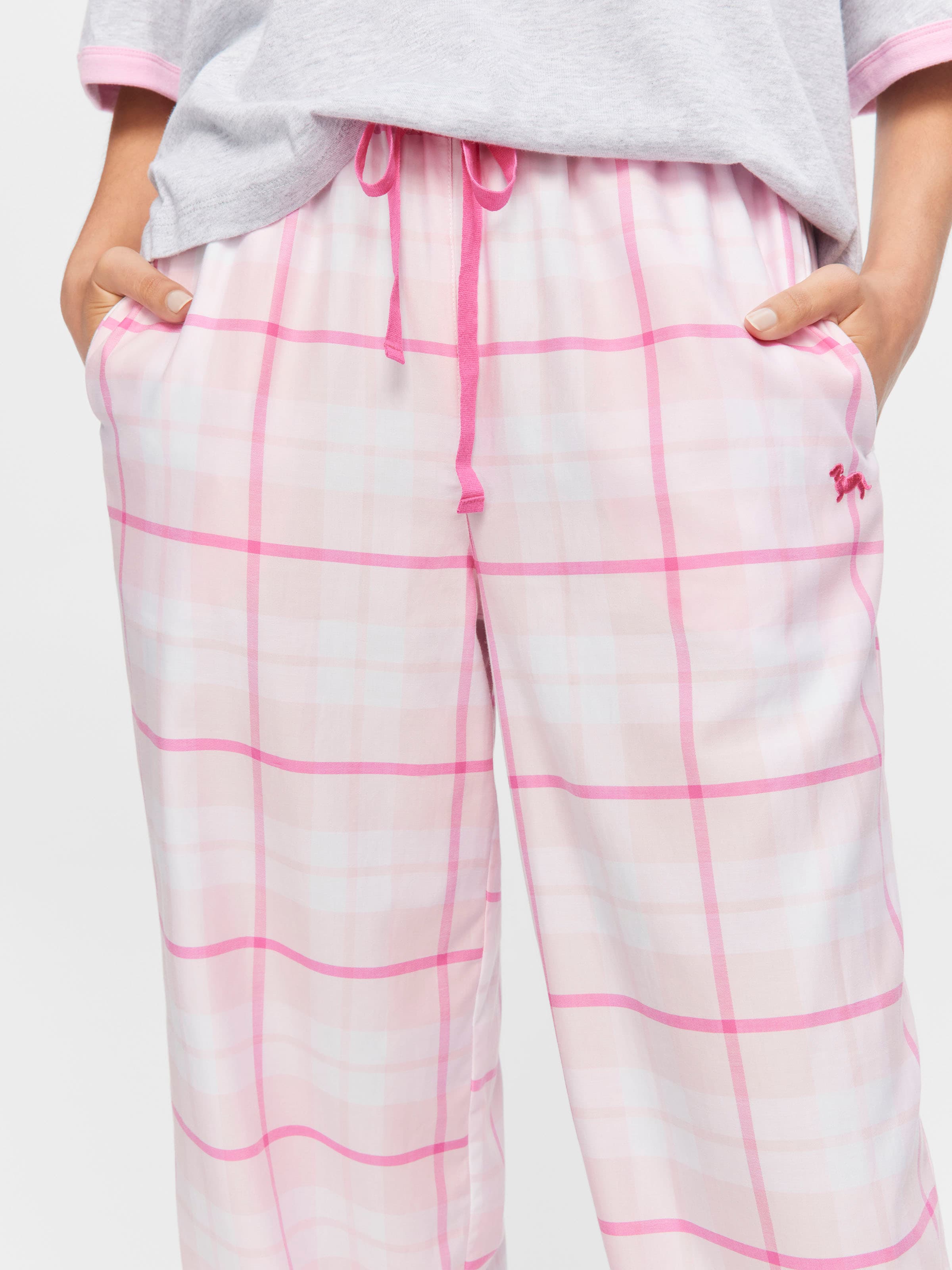 Pink Check Pj Bottom