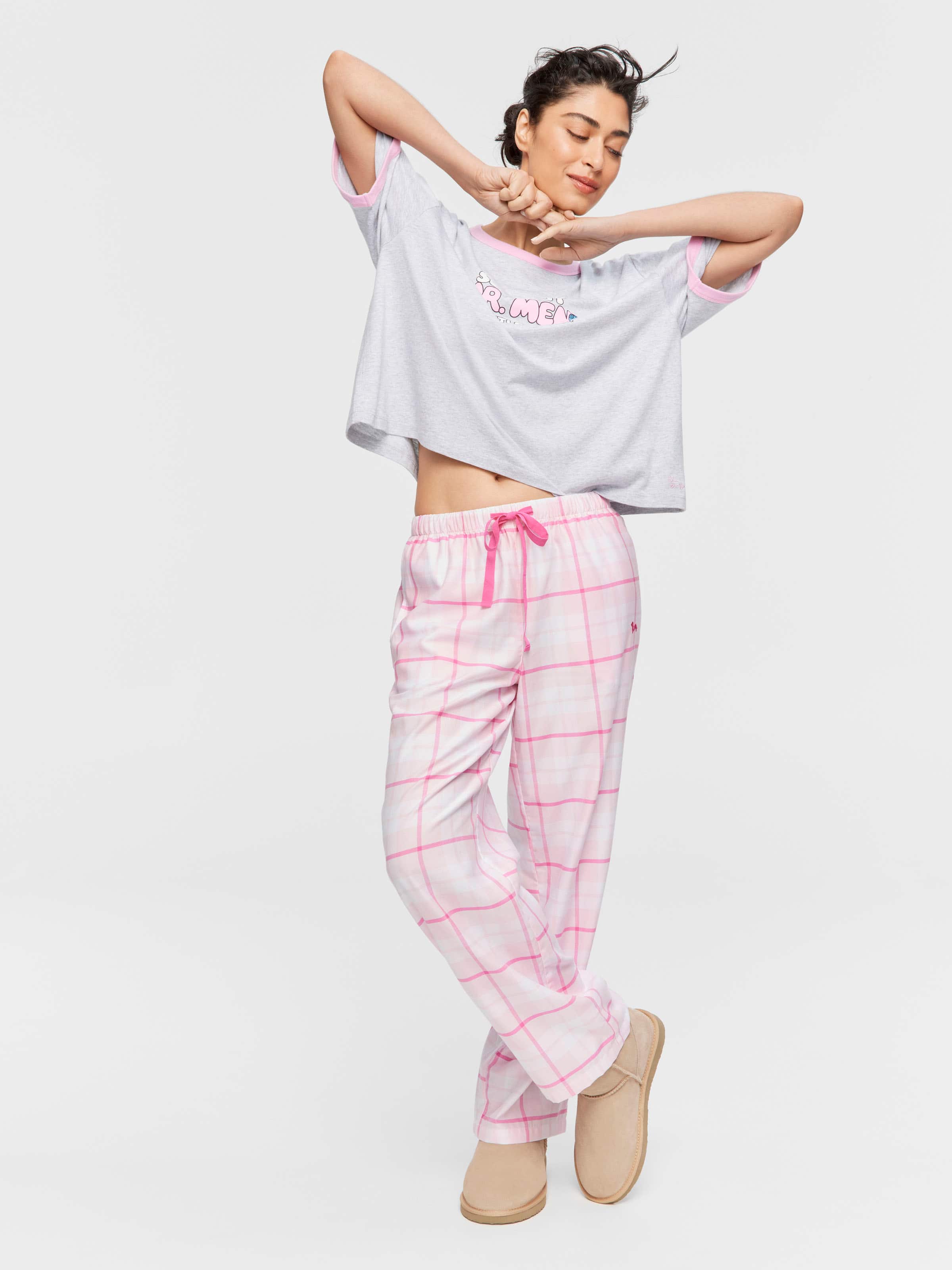 Pink Check Pj Bottom