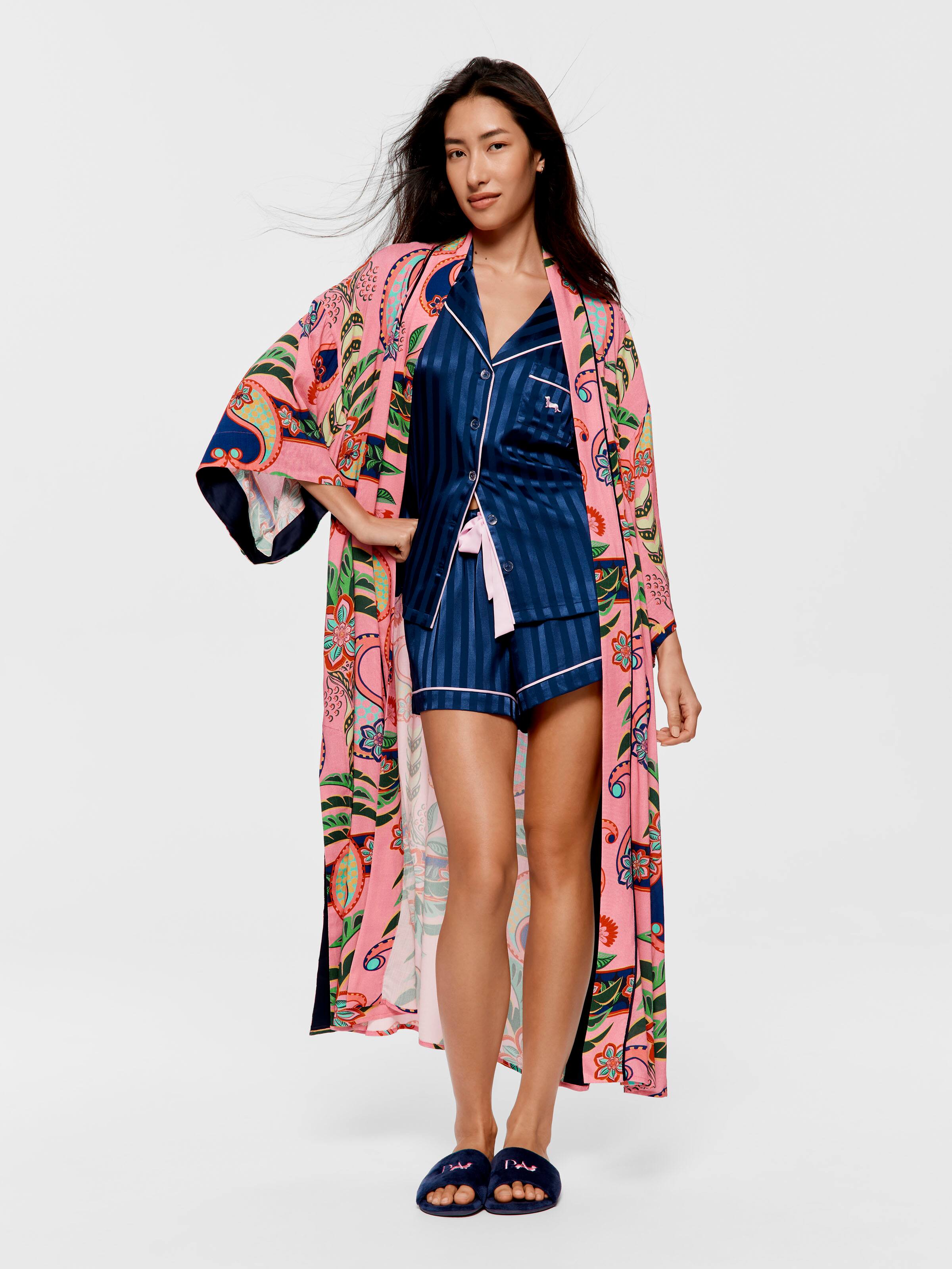 Image for Palm Kimono Dressing Gown from Peter Alexander