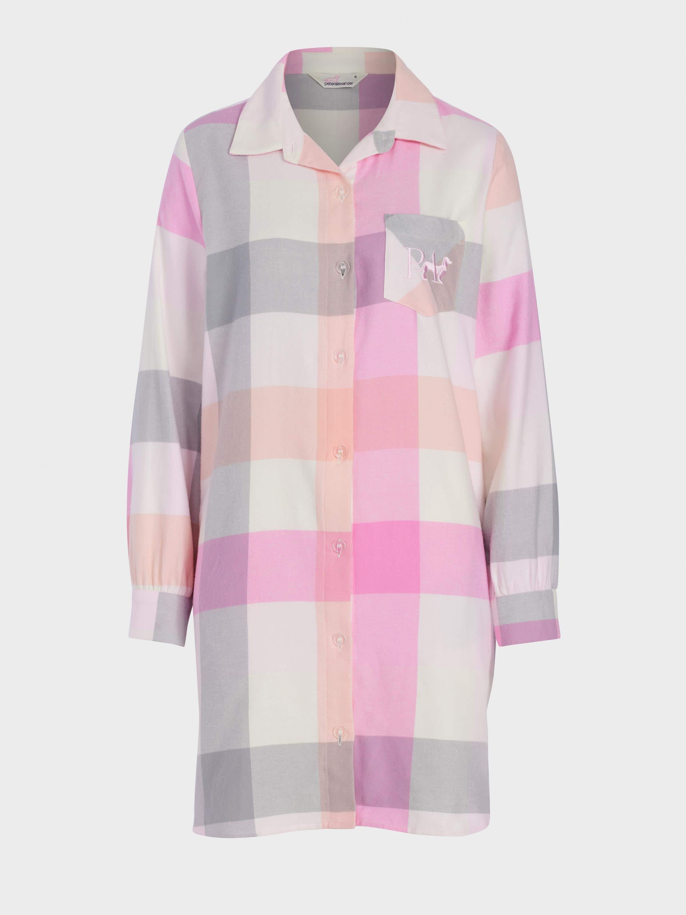 Image for Buffalo Check Flannelette Nightshirt from Peter Alexander