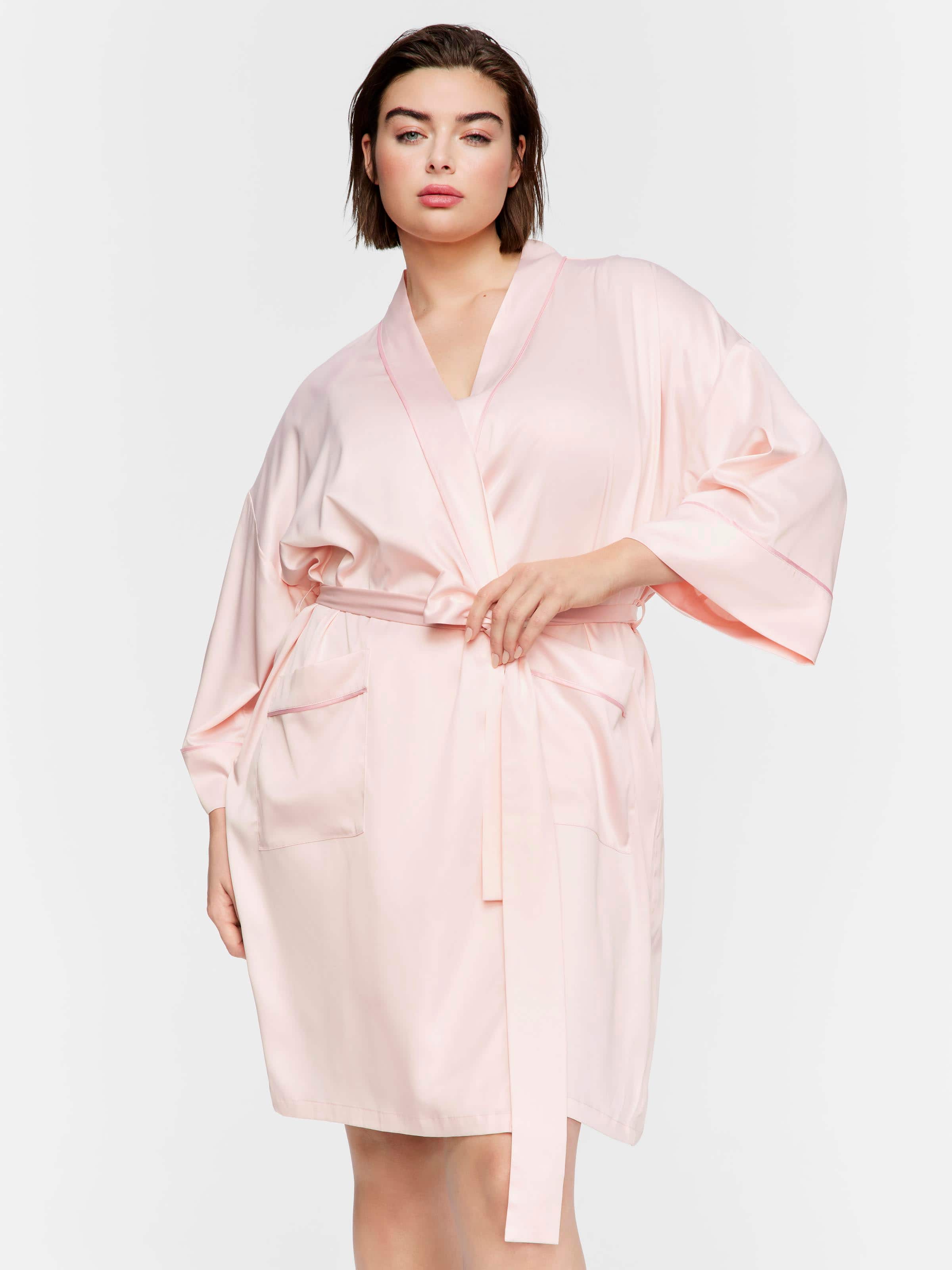 P.A. Plus Pretty Satin Dressing Gown