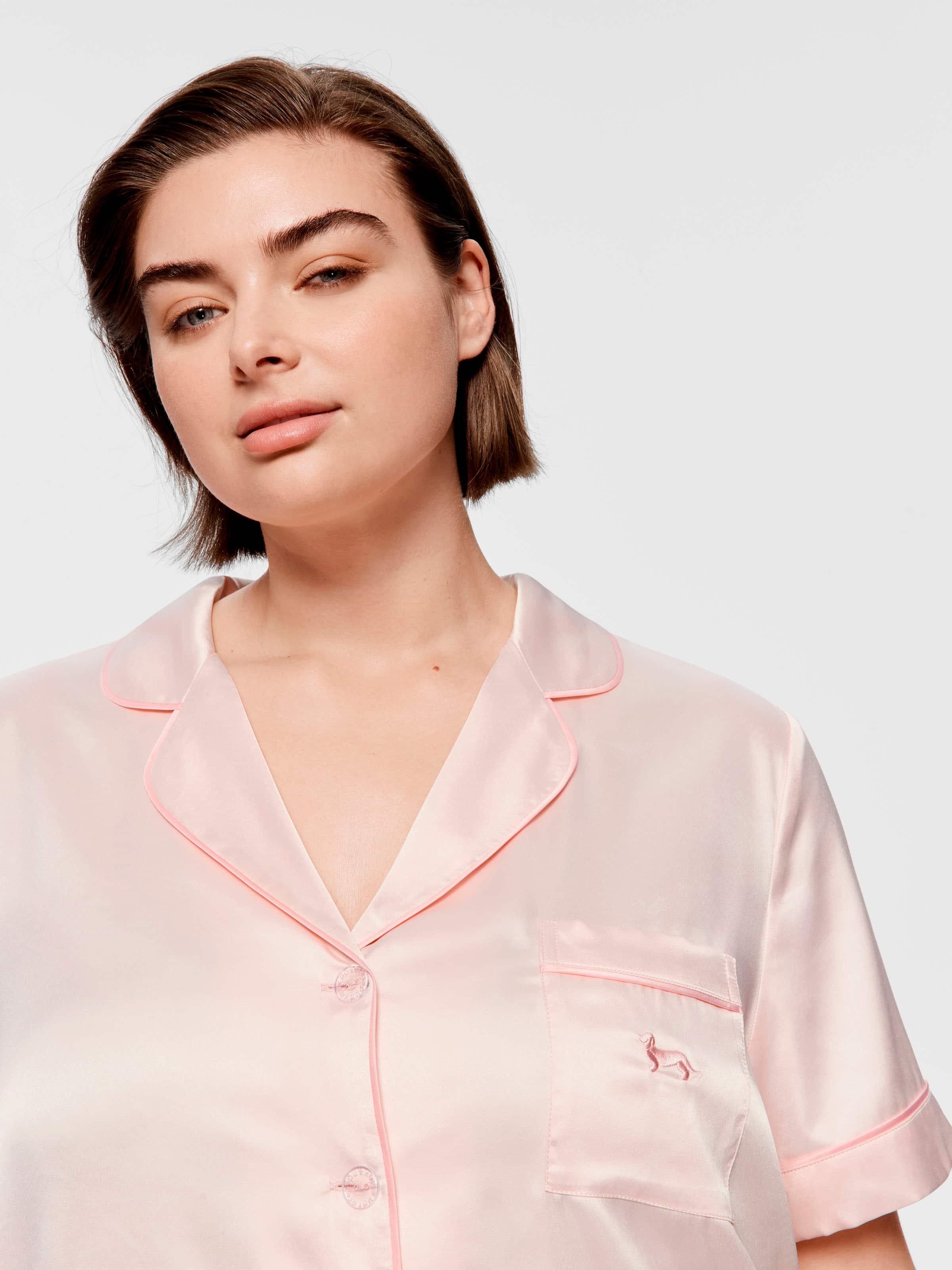 Image for P.A. Plus Pretty Satin Shortie Pj Set from Peter Alexander