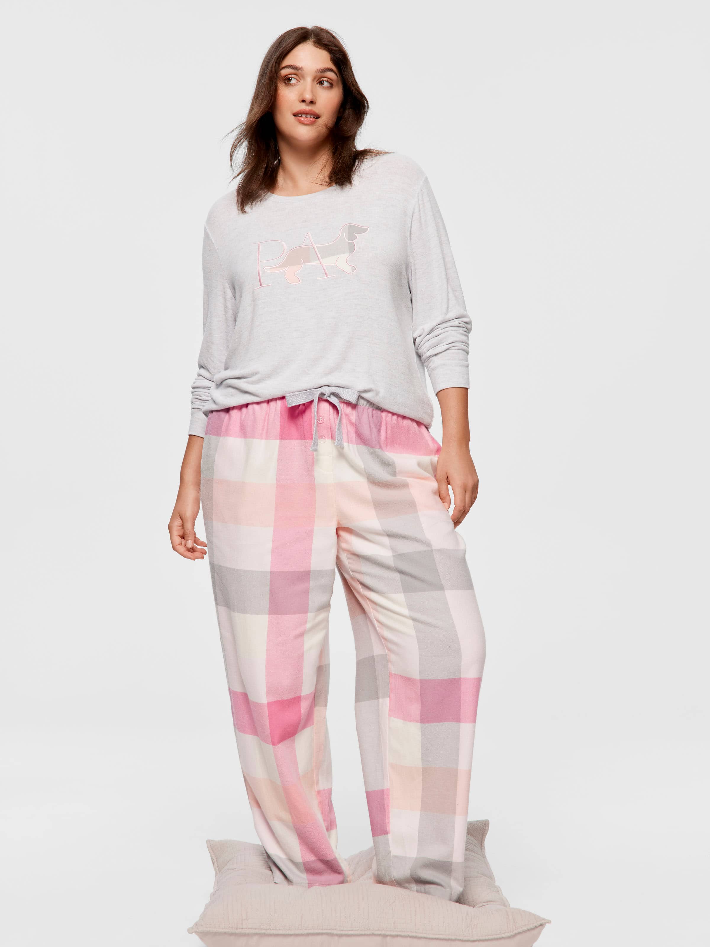 P.A. Plus Sunset Check Flannelette Pj Bottom