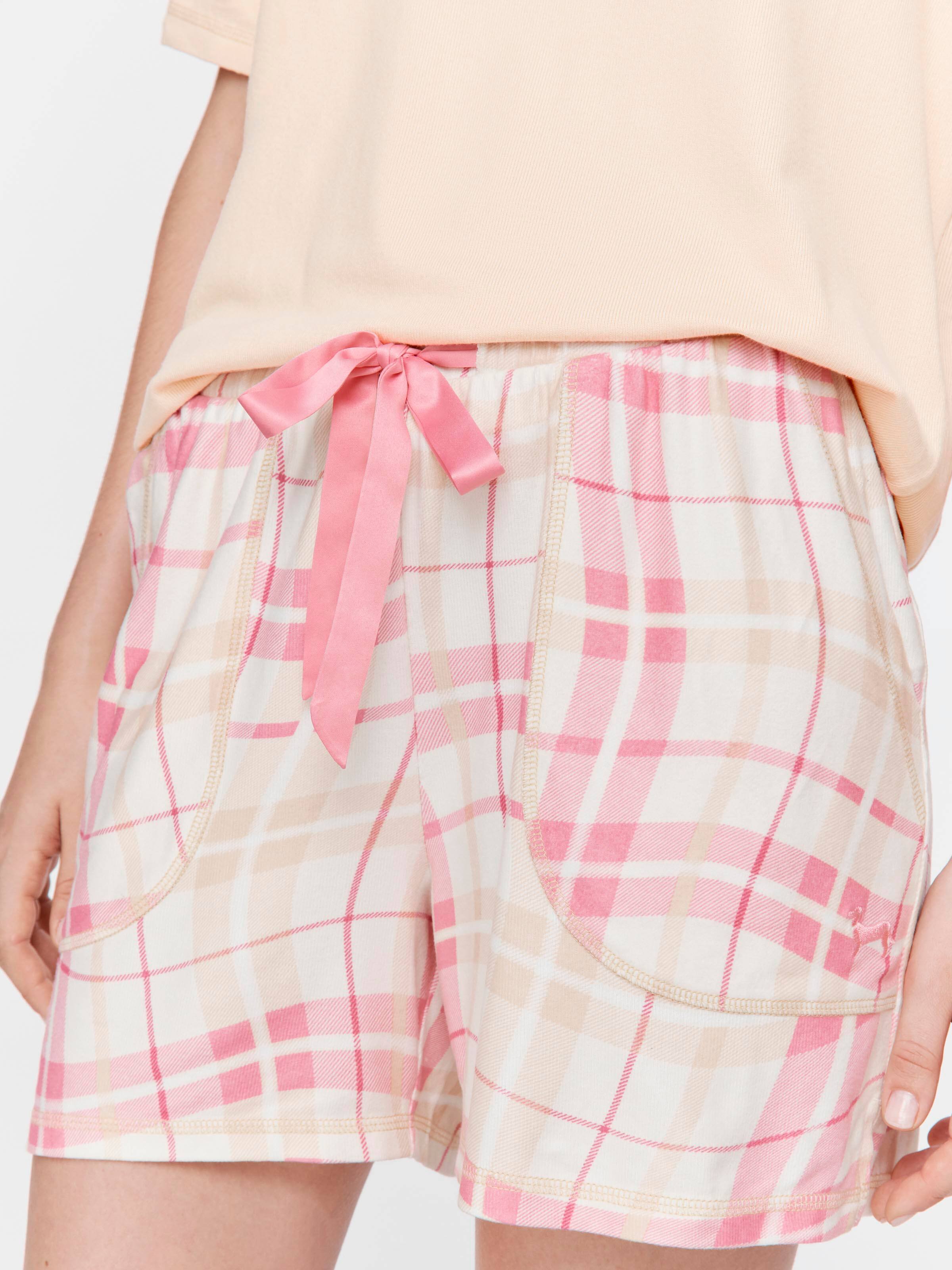Check Plush Short