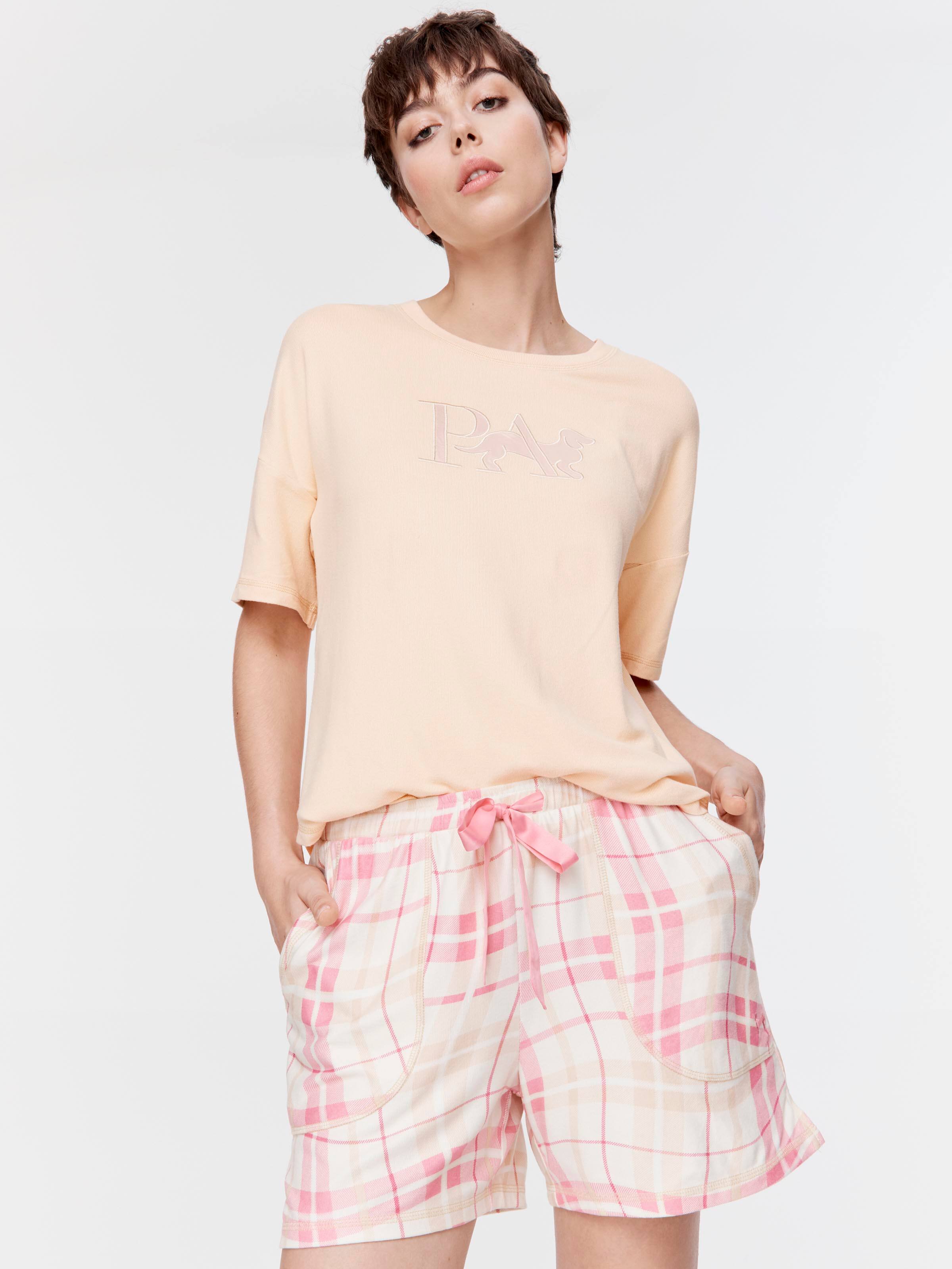 Check Plush Short