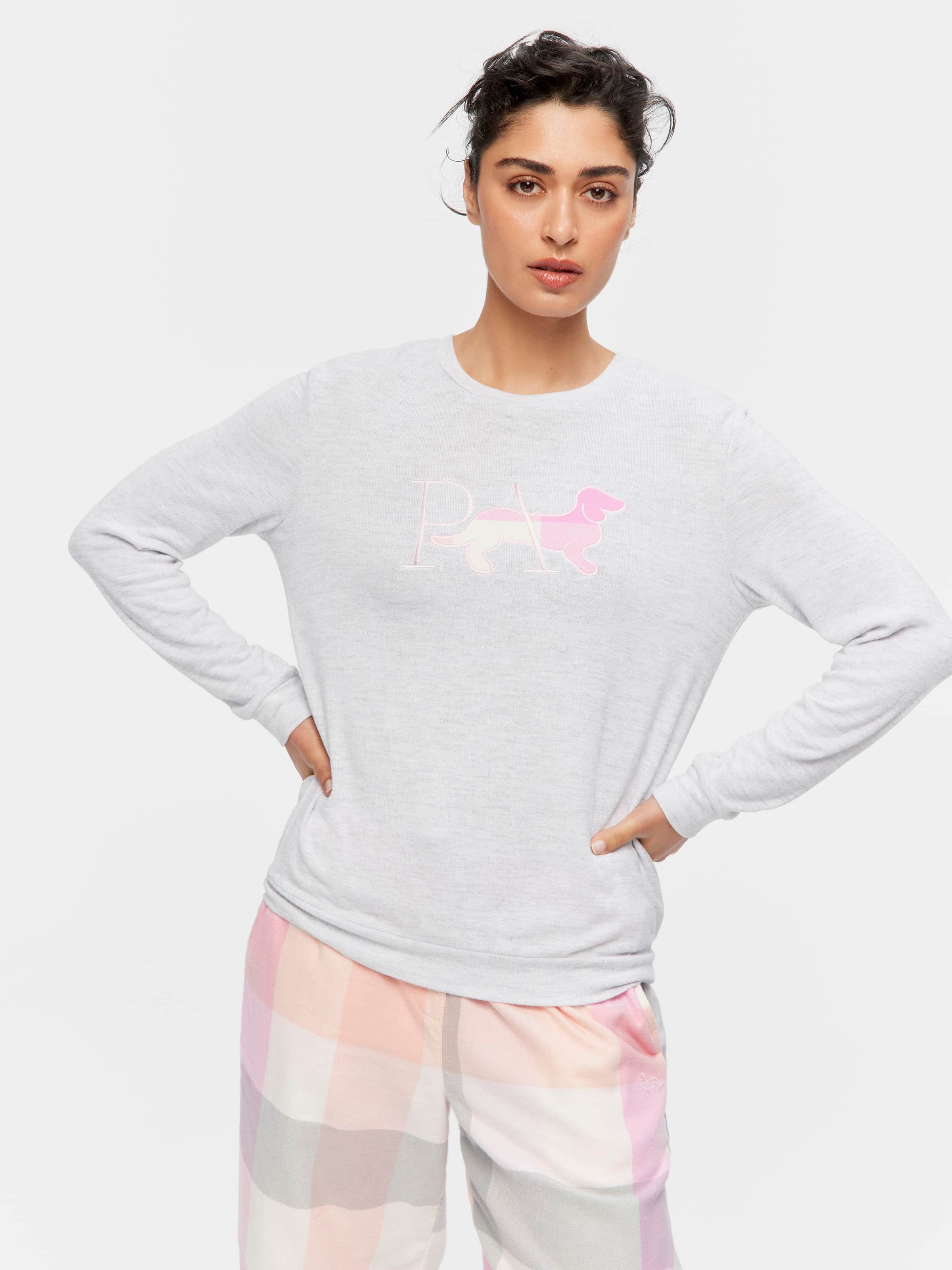 P.A. Penny Logo Fuzzy Sweater Top