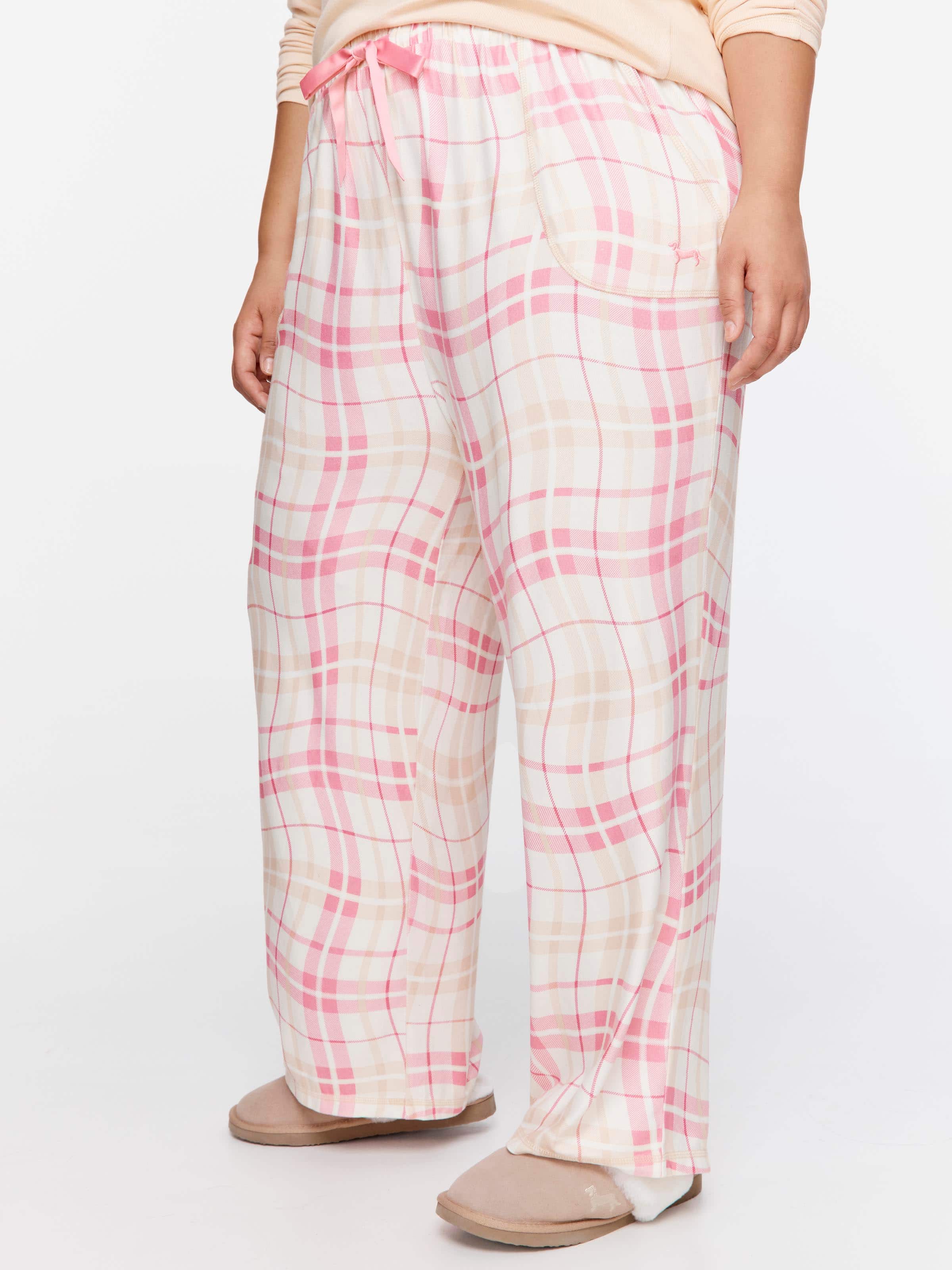 P.A. Plus Check Plush Pj Bottom