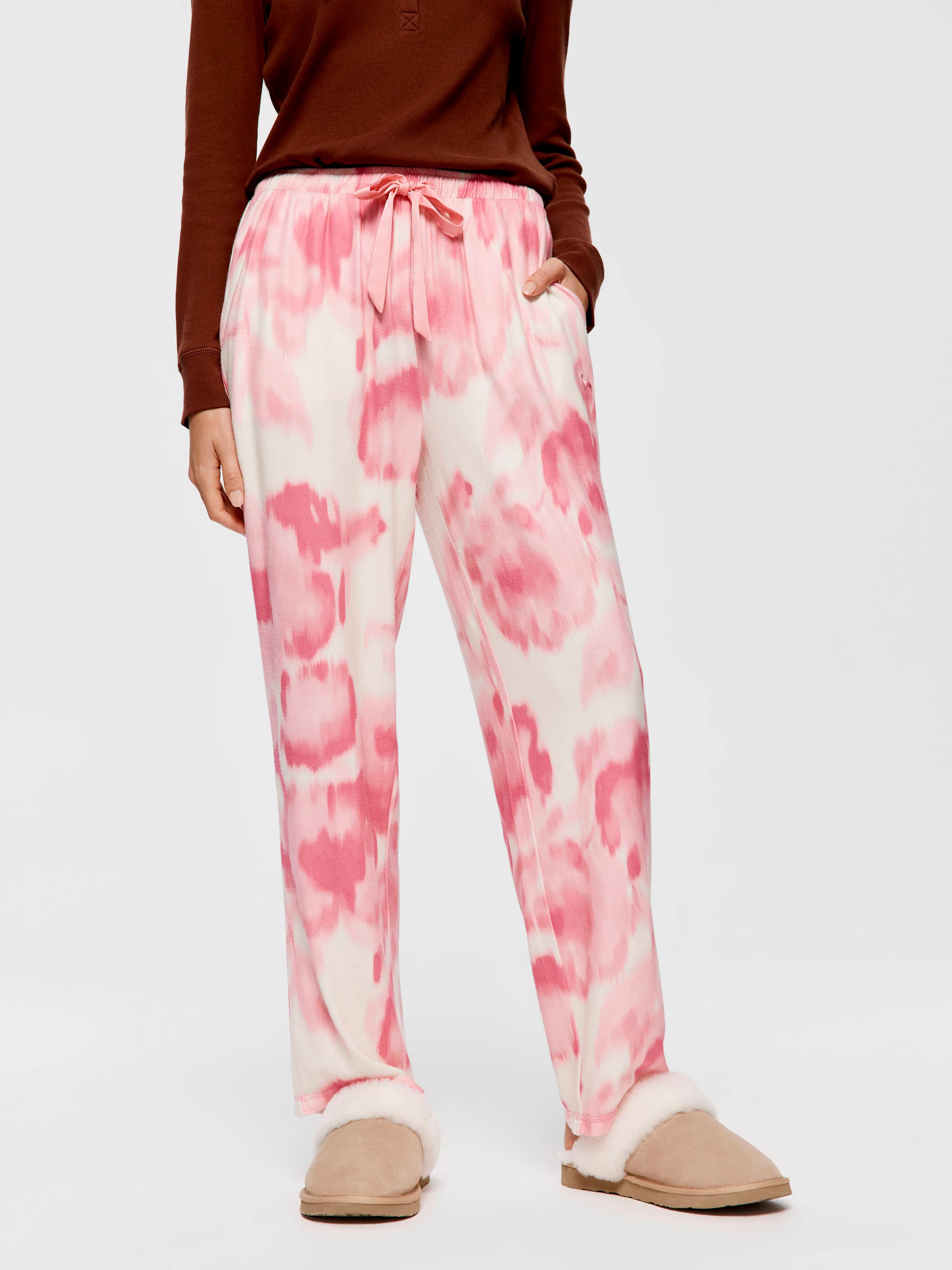 Floral Abstract Plush Pj Bottom