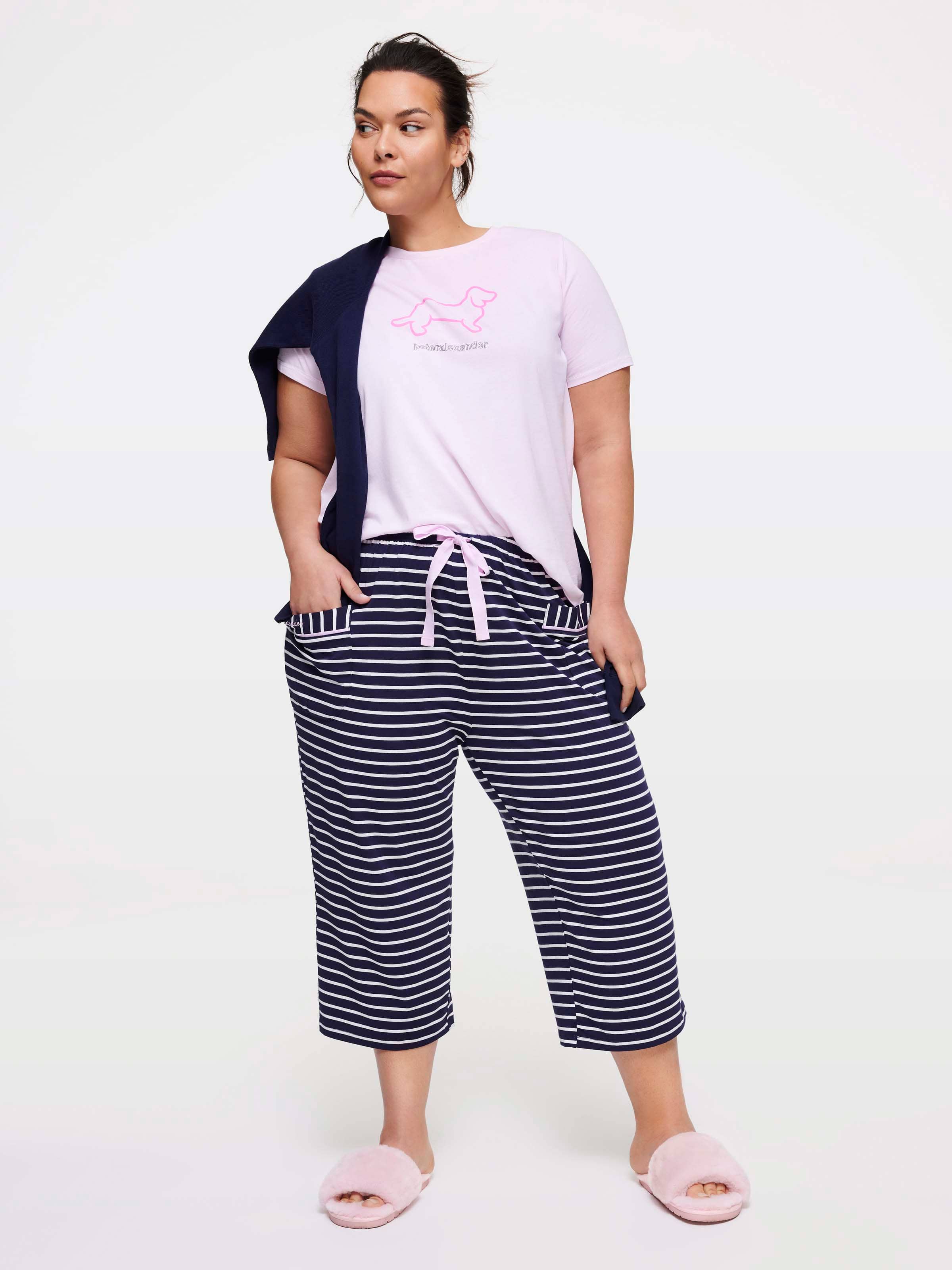 P.A. Plus Navy Stripe 3/4 Pj Bottom