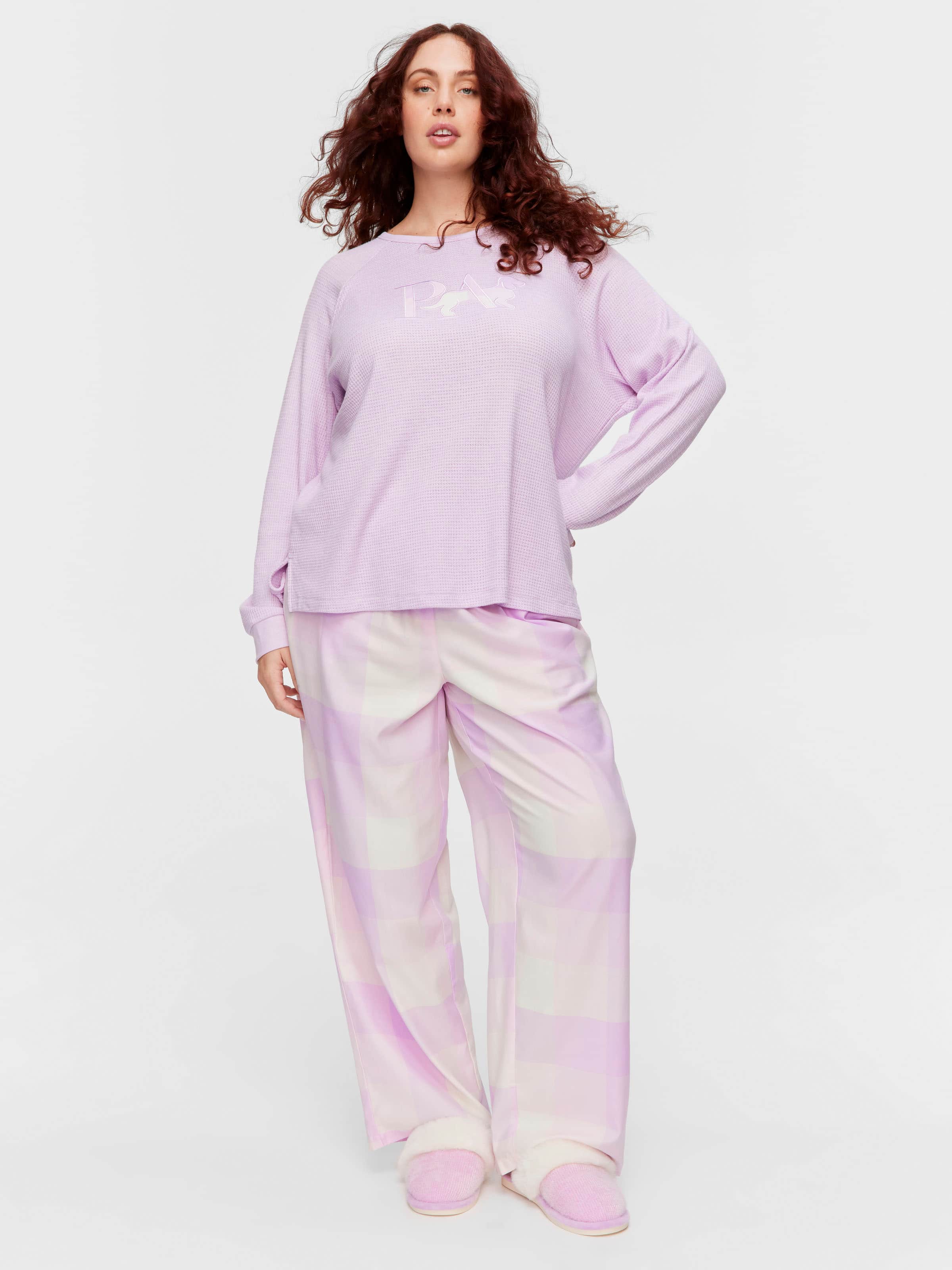 P.A. Plus Lilac Waffle Sweater Top